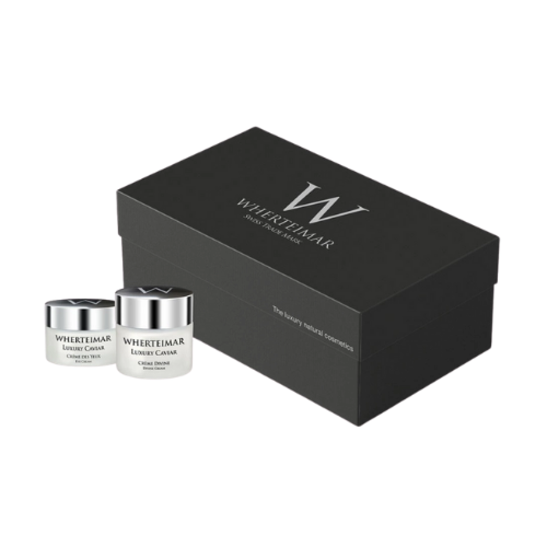 Estuche: Crème Divine 50ml y Crème Des Yeux 15ml | Antiedad - Luxury Caviar - Wherteimar ®