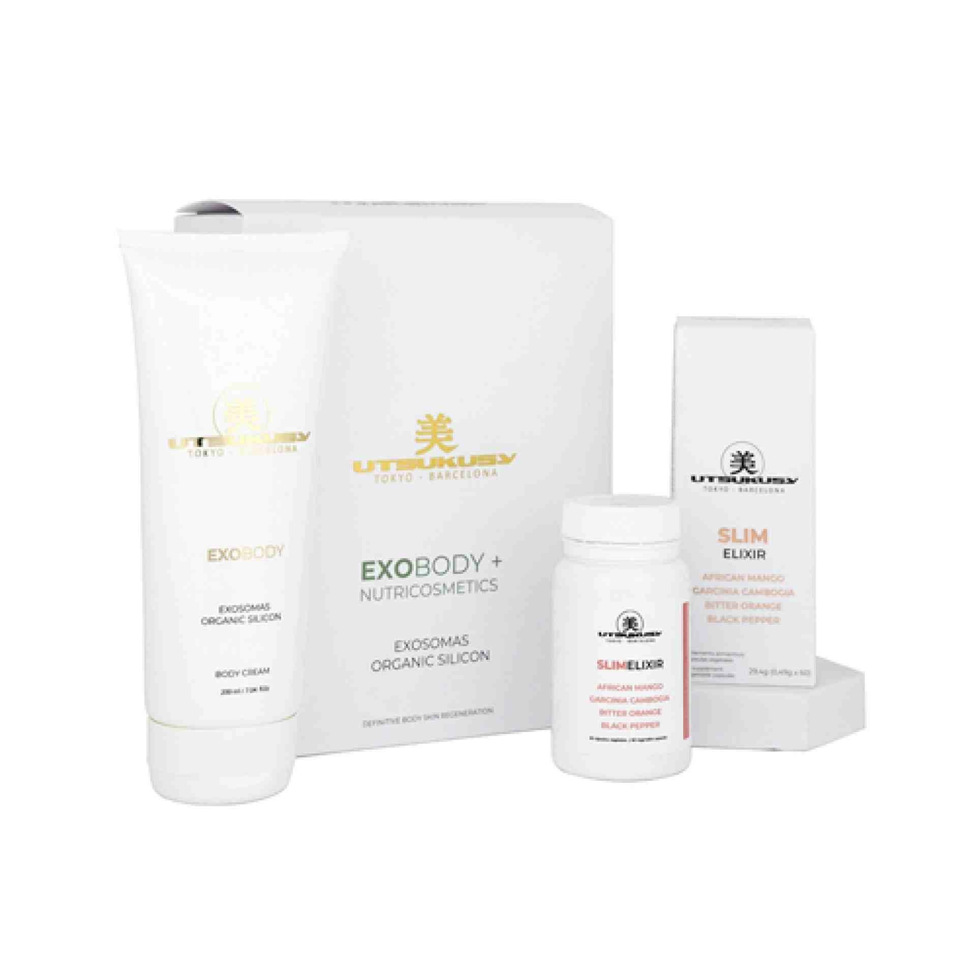 Exobody Set Slim Elixir | Crema Exobody 200ml + Slim Elixir 60x0.49g - Utsukusy ®