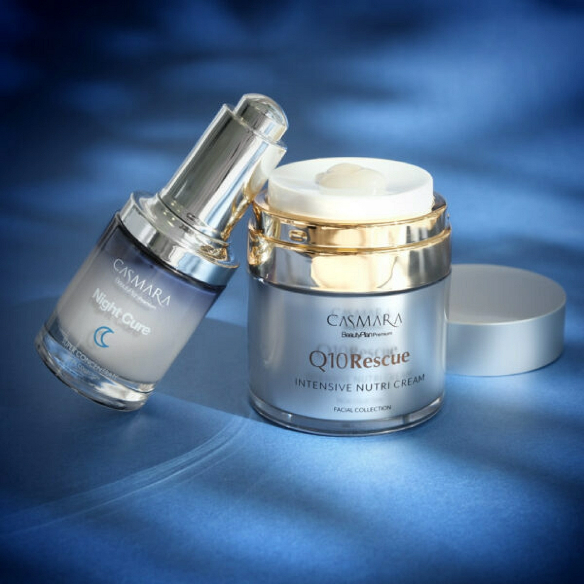 Exosome Night Rescue Duo | Night Cure 30ml + Q10 Rescue Intensive Nutri Cream 50ml - Casmara ®