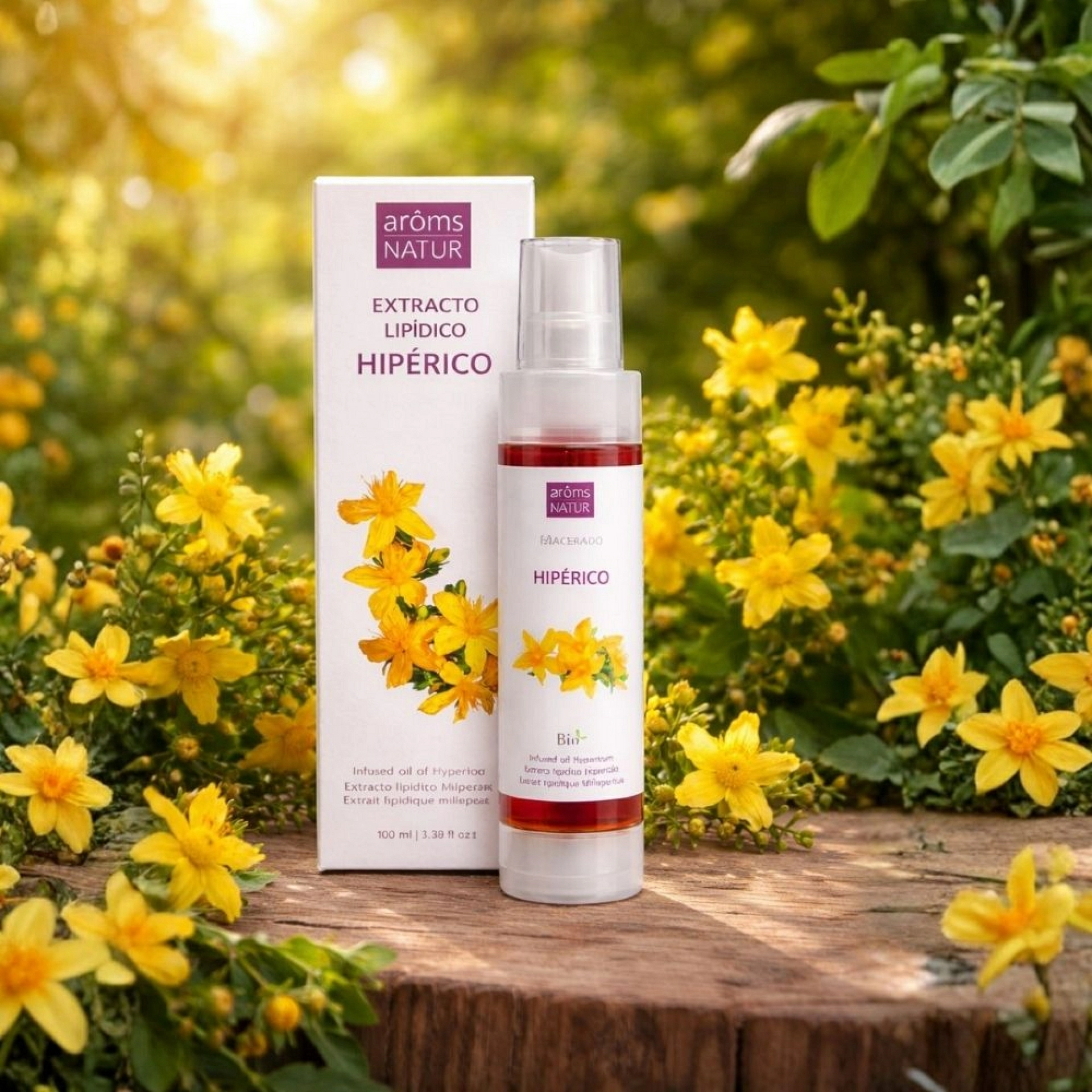 Extracto lipídico Hipérico | Aceite vegetal anti-arrugas 100ml - Arôms Natur ®