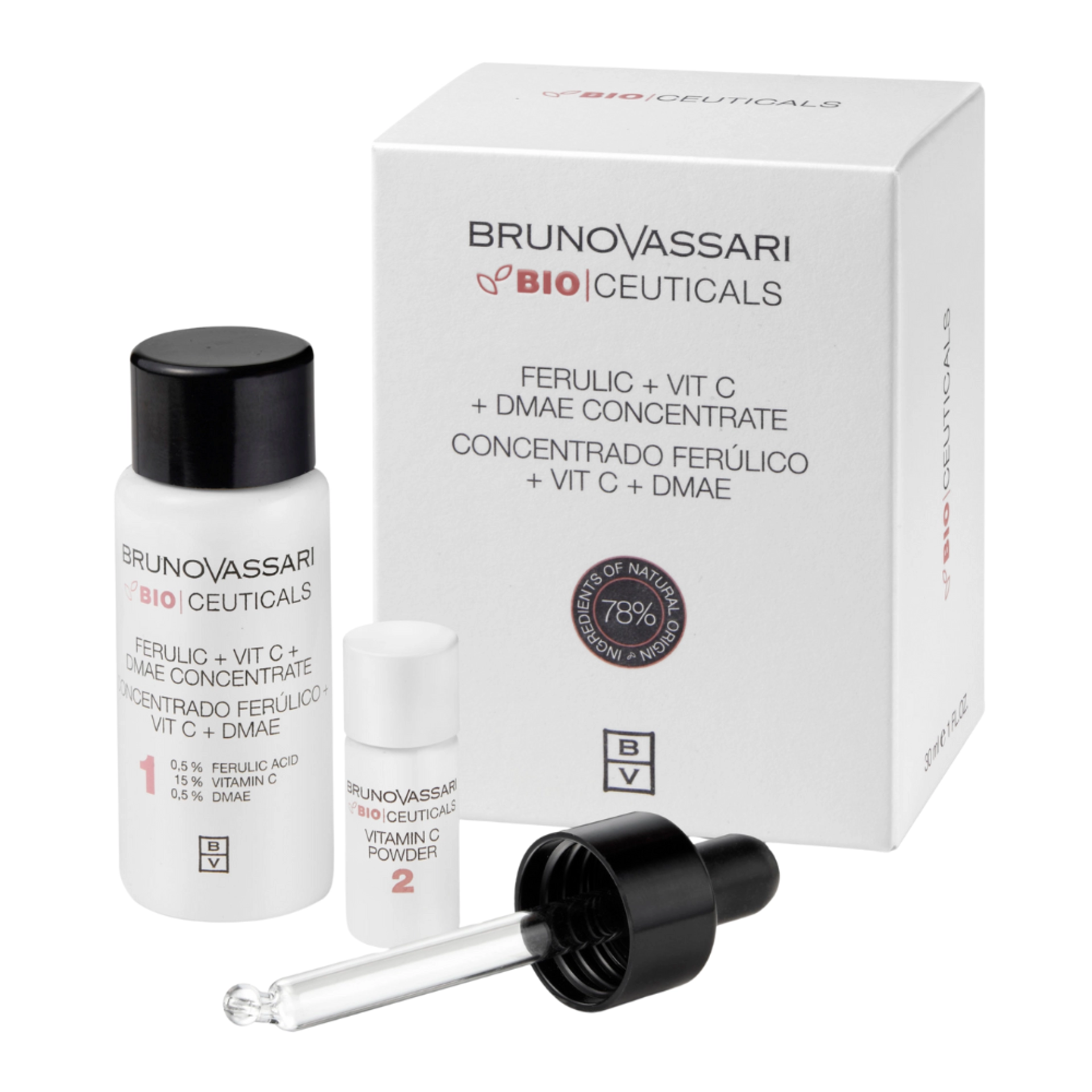 Ferulic + Vit C + DMAE Concentrate | Serum antioxidante y reafirmante 30ml -  Bioceuticals - Bruno Vassari ®