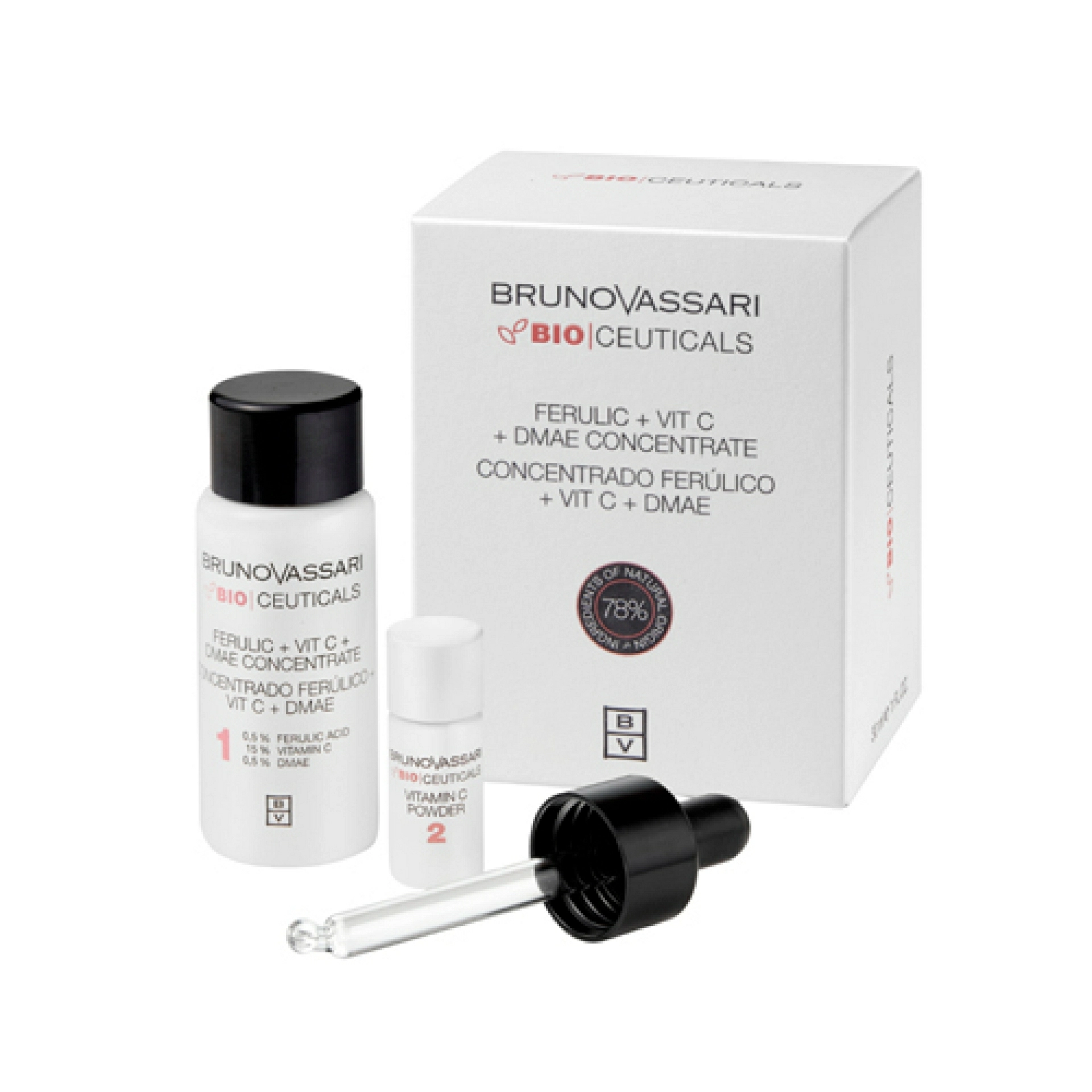 Ferulic + Vit C + DMAE Concentrate | Serum antioxidante y reafirmante 30ml - Bioceuticals - Bruno Vassari ®