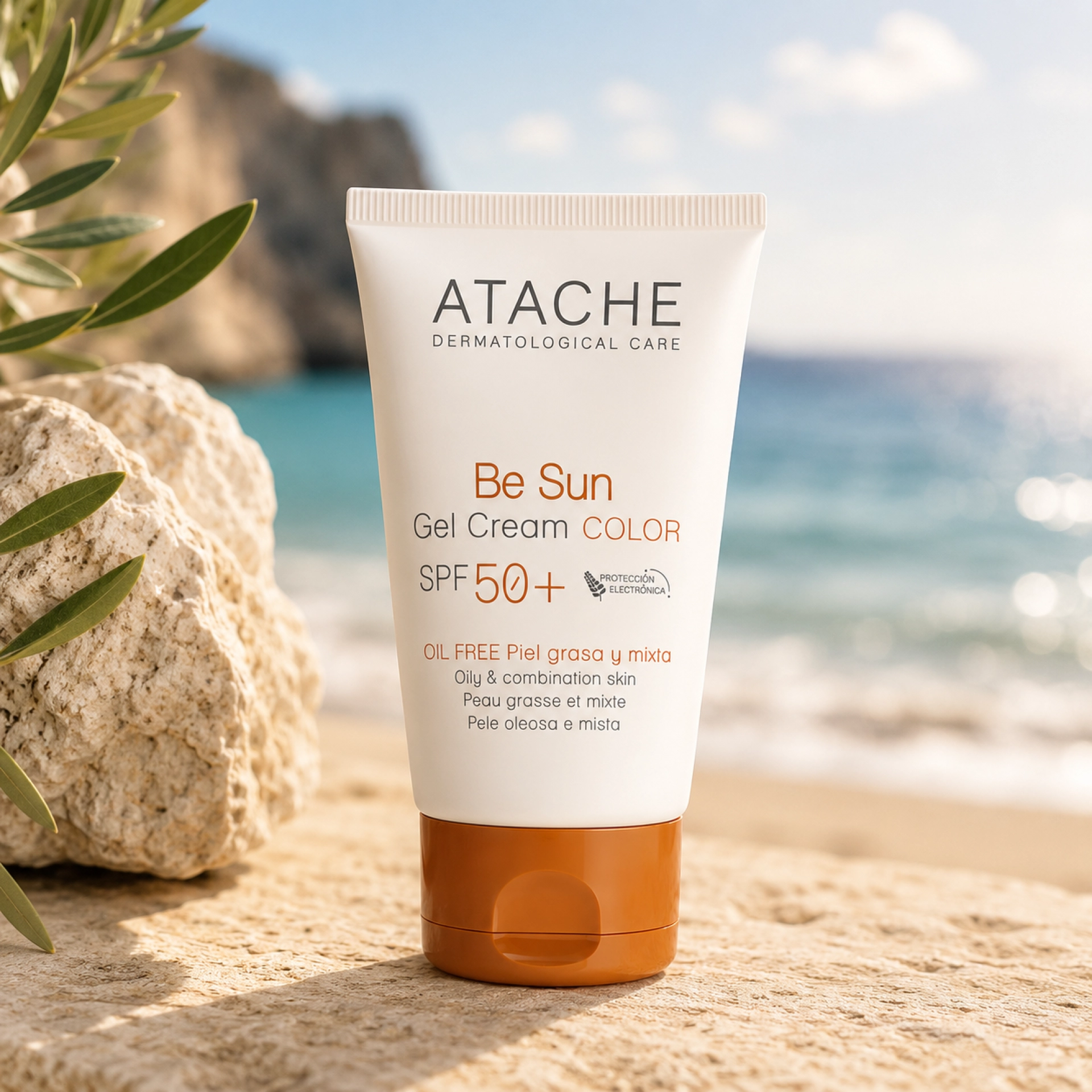Gel Cream Color SPF 50+ | Protector solar piel grasa y mixta 50ml - Be Sun - Atache ®