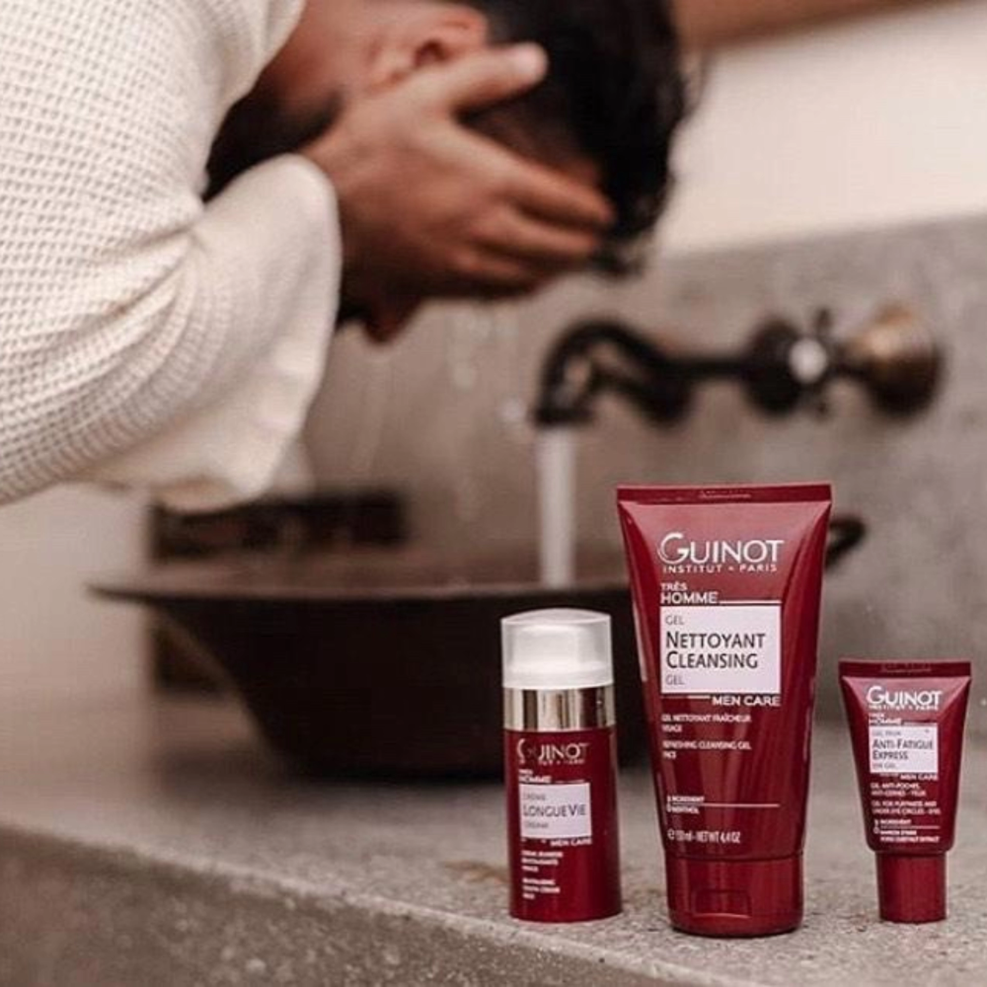 Gel Nettoyant Visage | Limpiador Exprés 150ml - Très Homme - Guinot ®