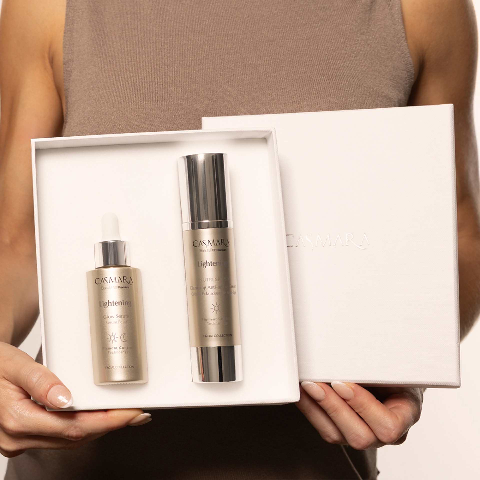 Glow Skin Duo | Glow Serum 50ml + Clarifying Anti-aging Cream 50ml - Lightening - Casmara®