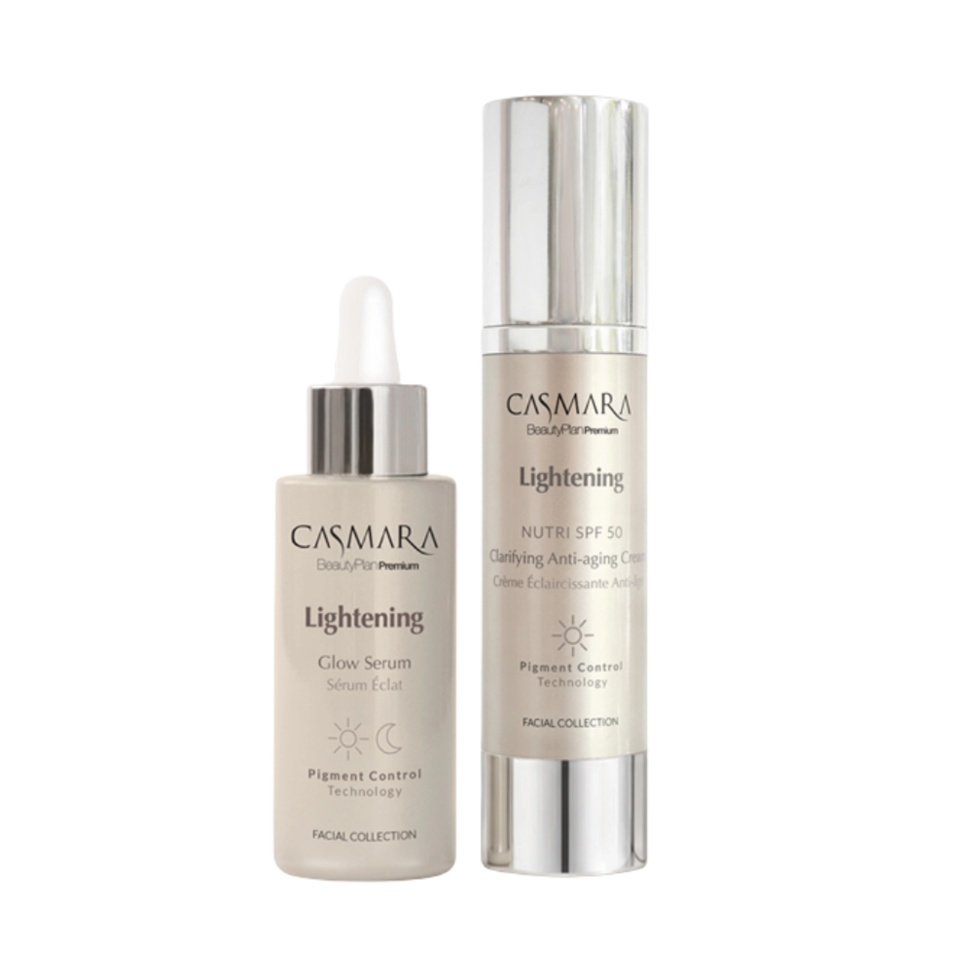 Glow Skin Duo | Glow Serum 50ml + Clarifying Anti-aging Cream 50ml - Lightening - Casmara®