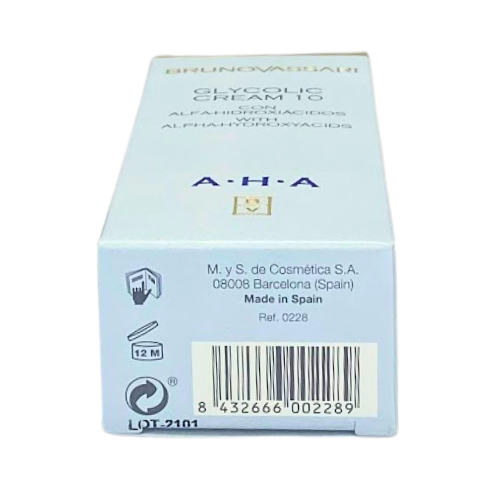 Glycolic Cream 10 | Crema antiarrugas 50ml - AHA - Bruno Vassari ®