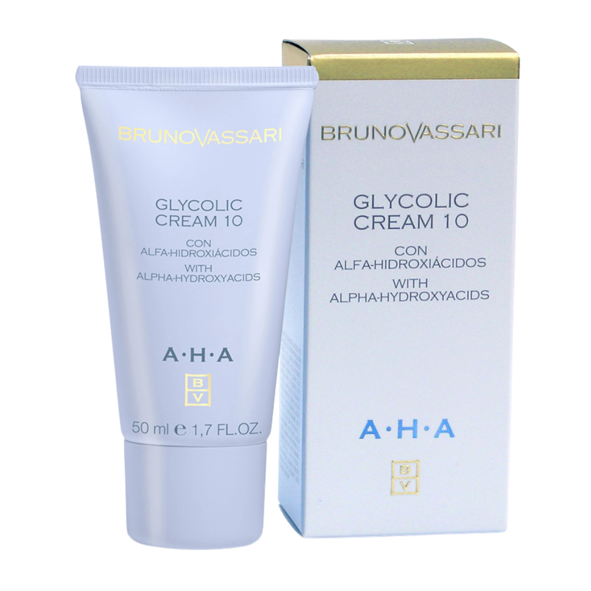 Glycolic Cream 10 | Crema antiarrugas 50ml - AHA - Bruno Vassari ®