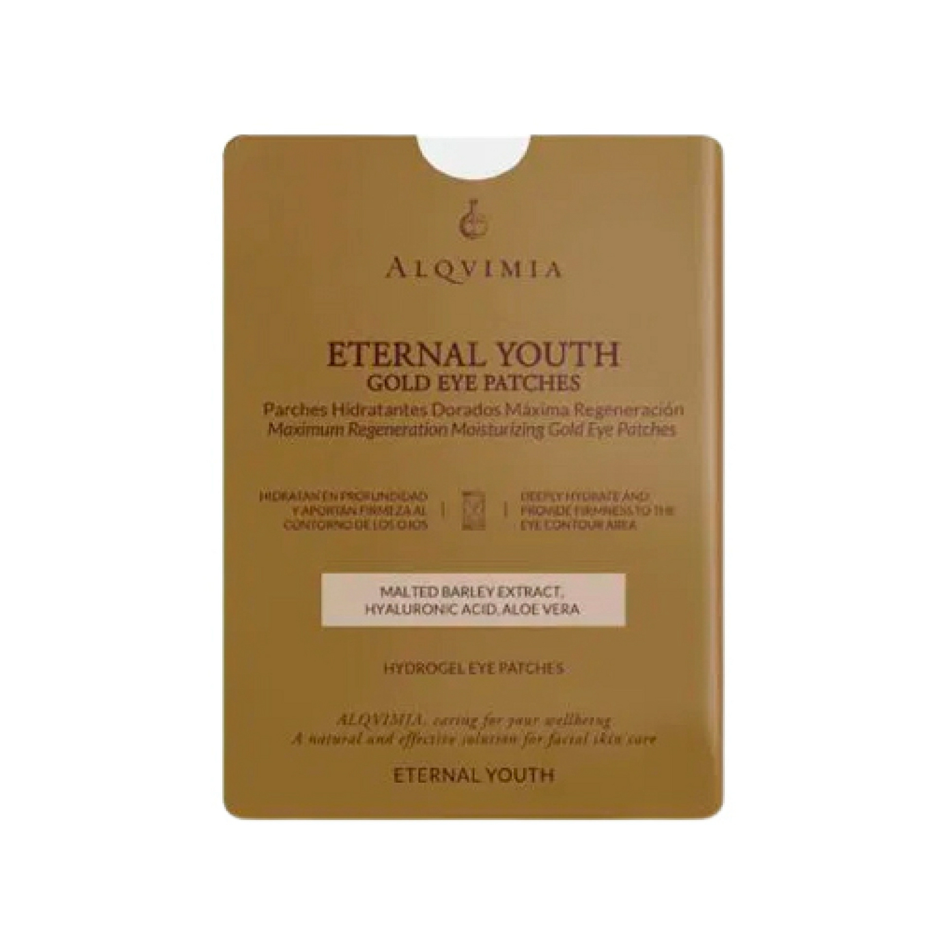 Gold Eye Patches | Parches de hidrogel para el contorno de ojos 1 unidad - Eternal Youth - Alqvimia ®