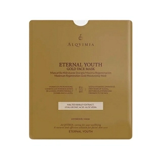 Gold Face Mask | Mascarilla facial con ácido hialurónico y oro 1ud - Eternal Youth - Alqvimia ®