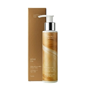 Gold Oil | Aceite seco gelificado con efecto dorado 100ml - Sun Lux Cosmetics - Aroms Natur ®