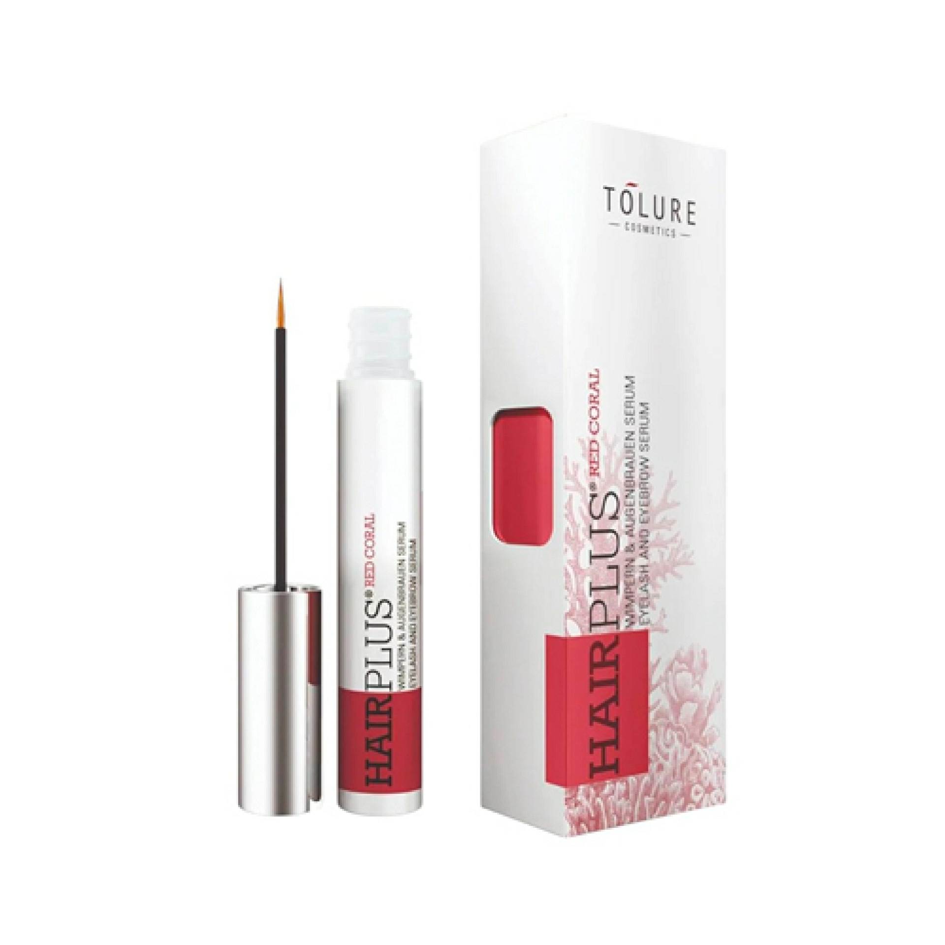 Hair Plus Red Coral | Serum de cejas y pestañas 2en1 - Hair Plus- Tolure Cosmetics ®