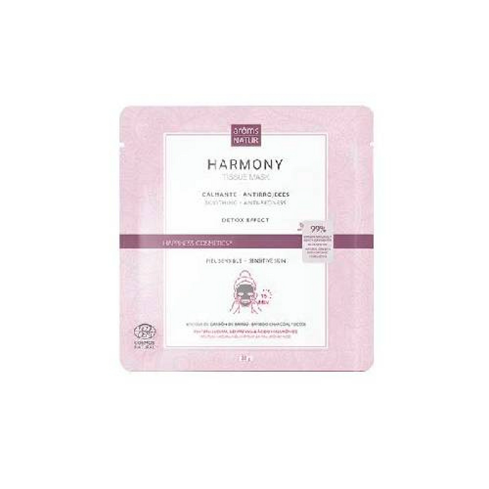 Harmony Tissue Mask | Mascarilla calmante 1ud - Happiness Detox - Arôms Natur ®