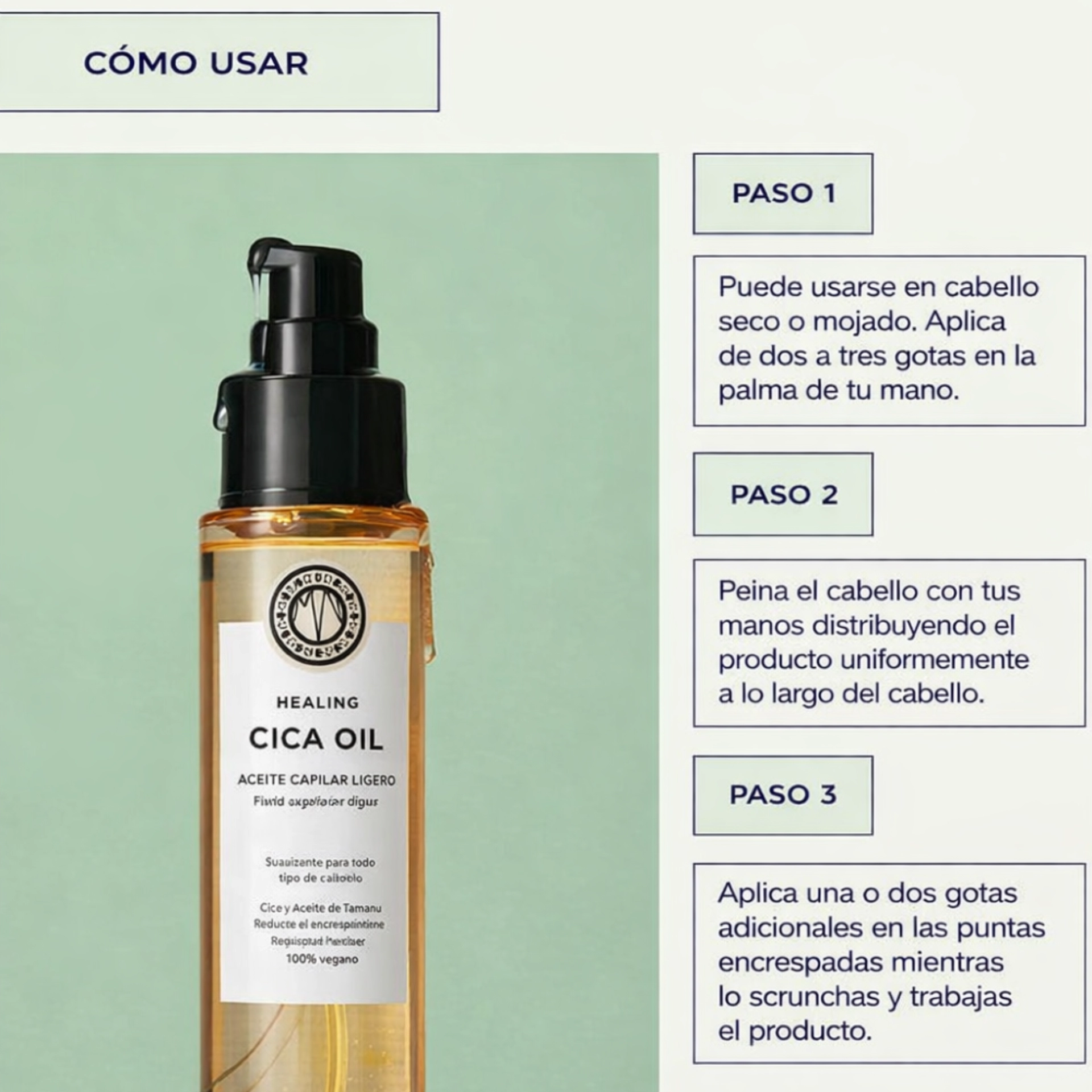 Healing Cica Oil | Aceite capilar protector del calor 100ml - Head & Hair Heal - Maria Nila ®