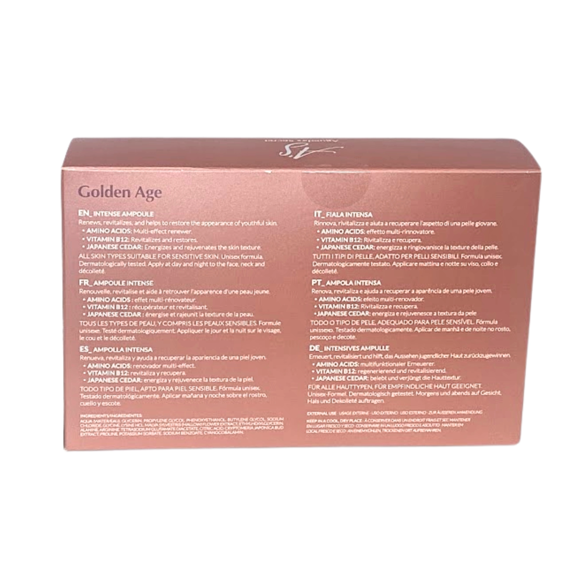 Intense Ampoule | Ampollas regeneradoras 10x4ml - Golden Age - Casmara ®