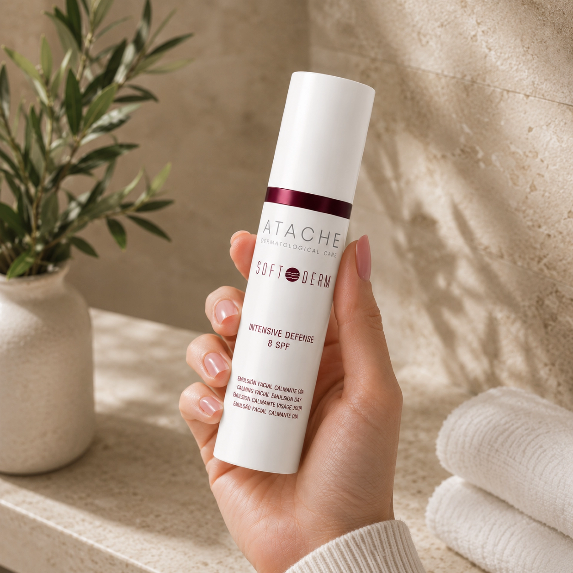 Intensive Defense 8 SPF- Día | Crema facial de día para piel sensible 50 ml - Soft Derm - Atache ®