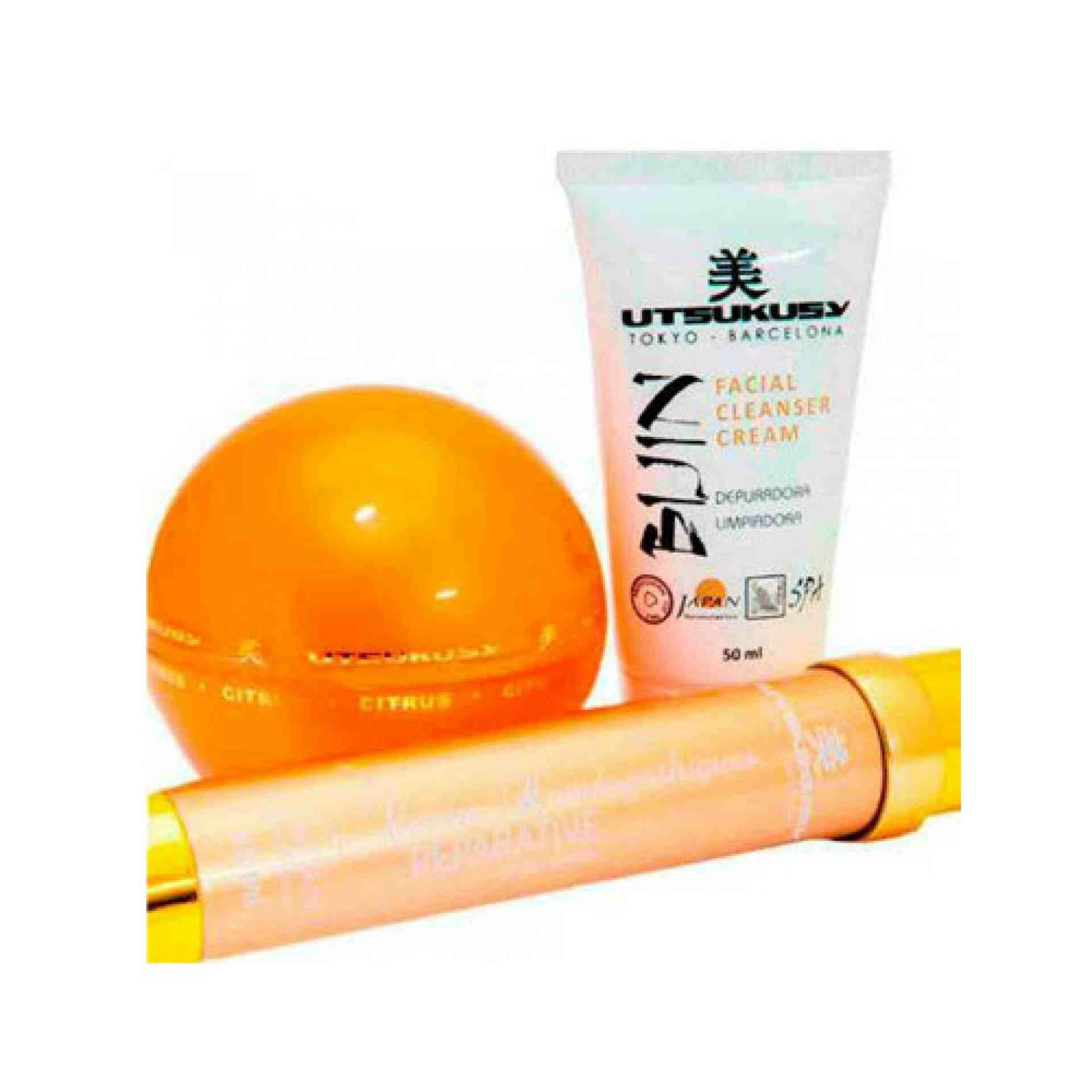 Kit Citrus Homeophatiques |  Limpiador Bijin 50 ml + Crema 50 ml + Serum 35ml - Utsukusy ®