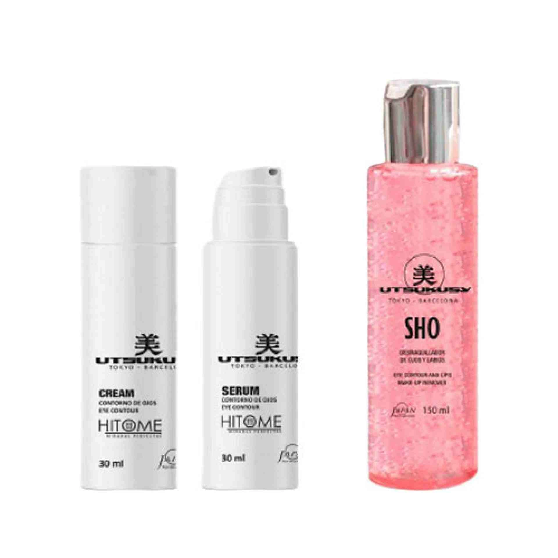 Kit Hitome | Crema 30ml + Serum 30ml + Desmaquillador 150ml - Utsukusy ®