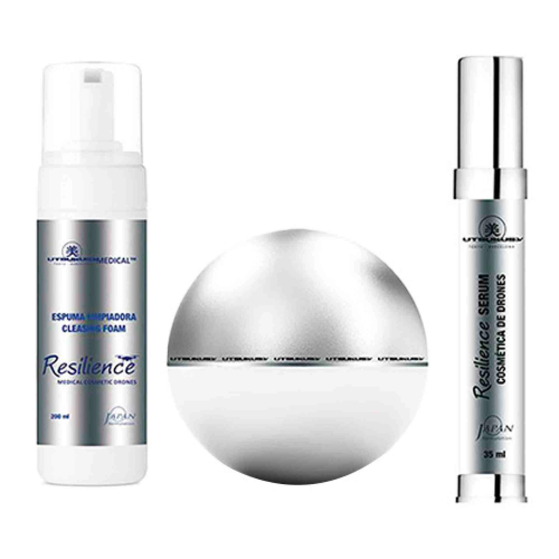 Kit Resilience | Crema 50ml + Serum 35 ml + Espuma Limpiadora 200 ml - Utsukusy ®