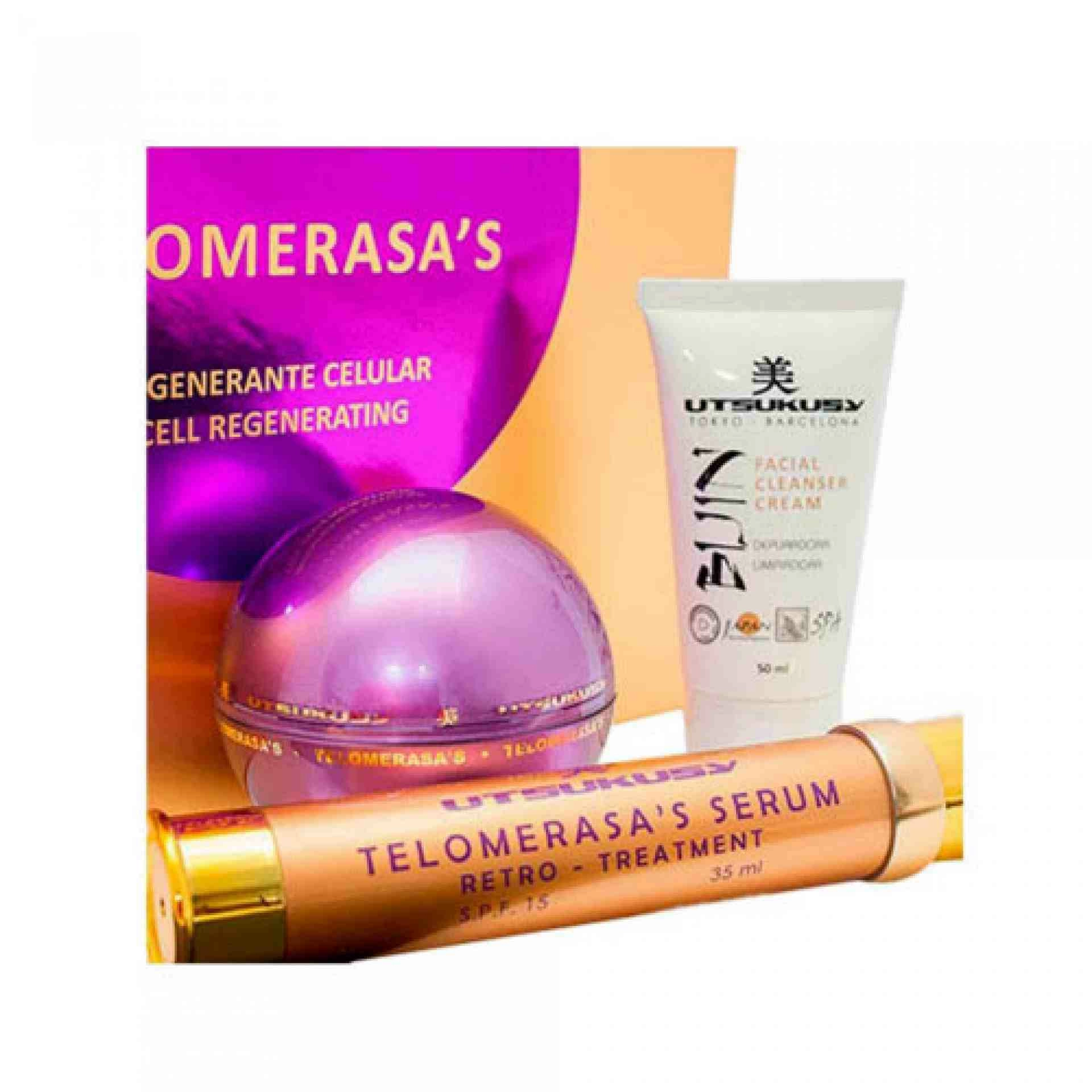 Kit Telomerasa's | Limpiador Bijin 50 ml + Serum 30 ml+ Crema 50 ml  Telomerasa's - Utsukusy ®