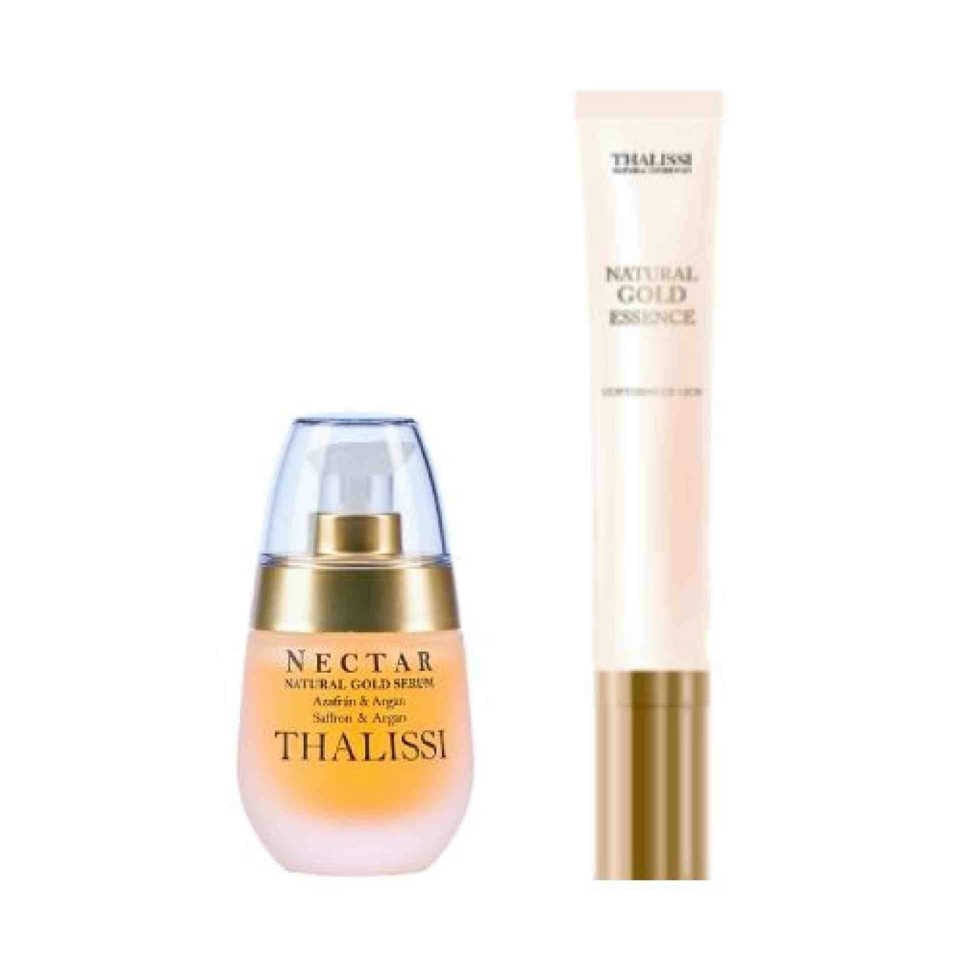 La belleza de la luz natural | Pack Natural Gold Sérum 30 ml + Contorno de ojos 15 ml - Thalissi ®