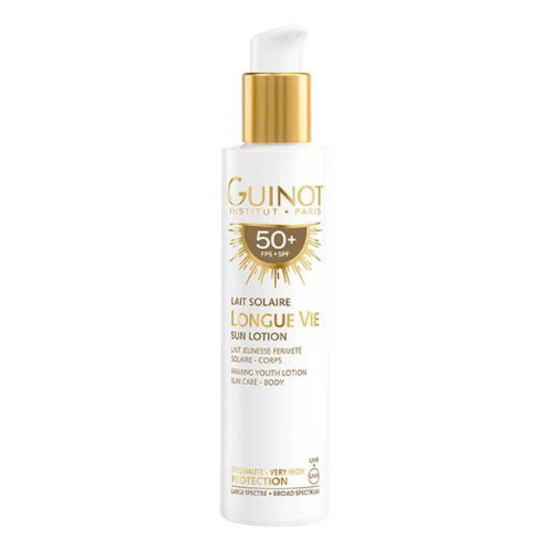 Lait Solaire Longue Vie Fps 50+ | Loción solar de larga duración SPF 50+ 150ml - Guinot ®