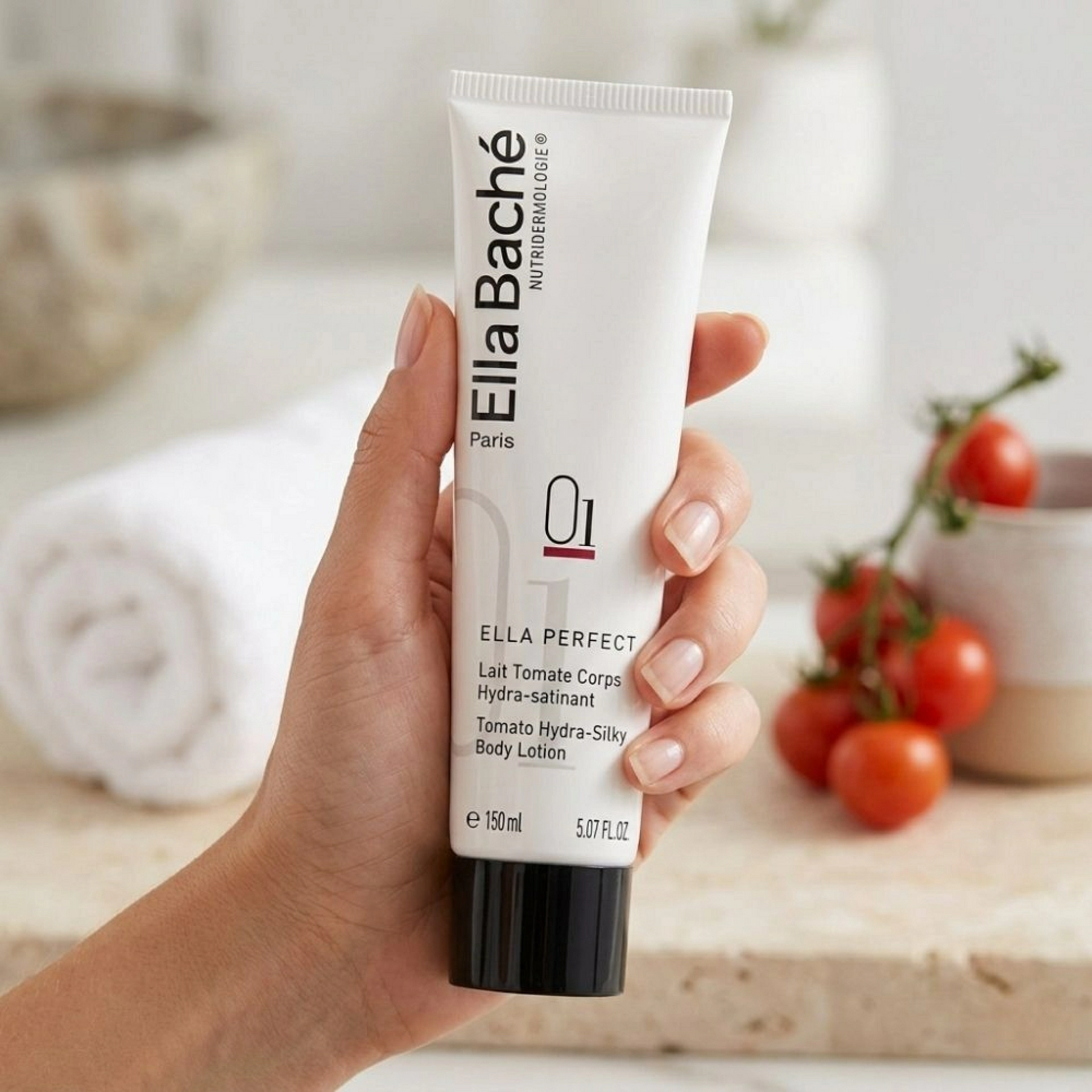Lait Tomate Corps Hydra-Satinant | Crema hidratante 150ml - Nutridermologie Cuerpo - Ella Baché ®