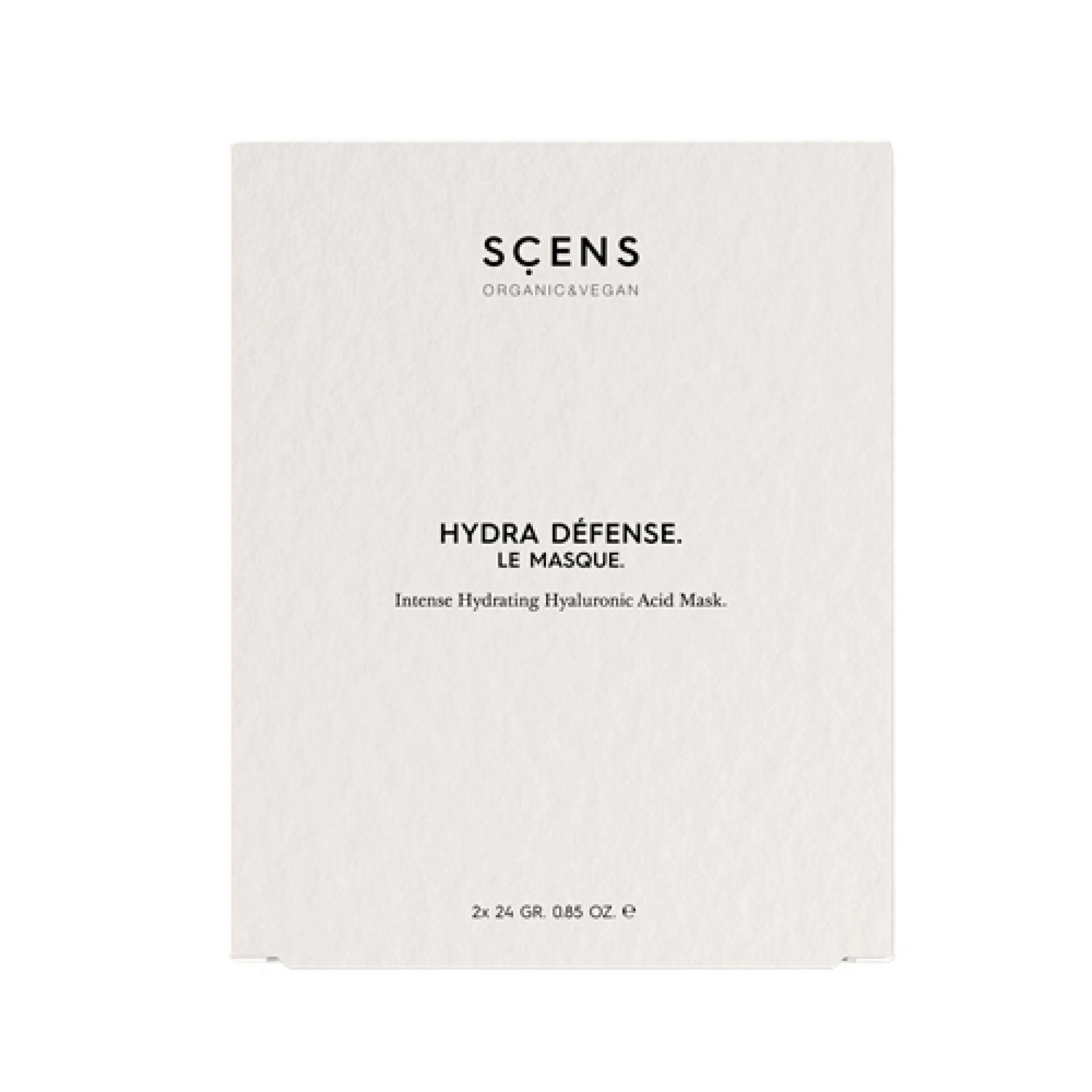 Le Masque à L’Acide Hialuronique | Mascarilla Hidratante 2uds - Hydra Défense - Scens ®