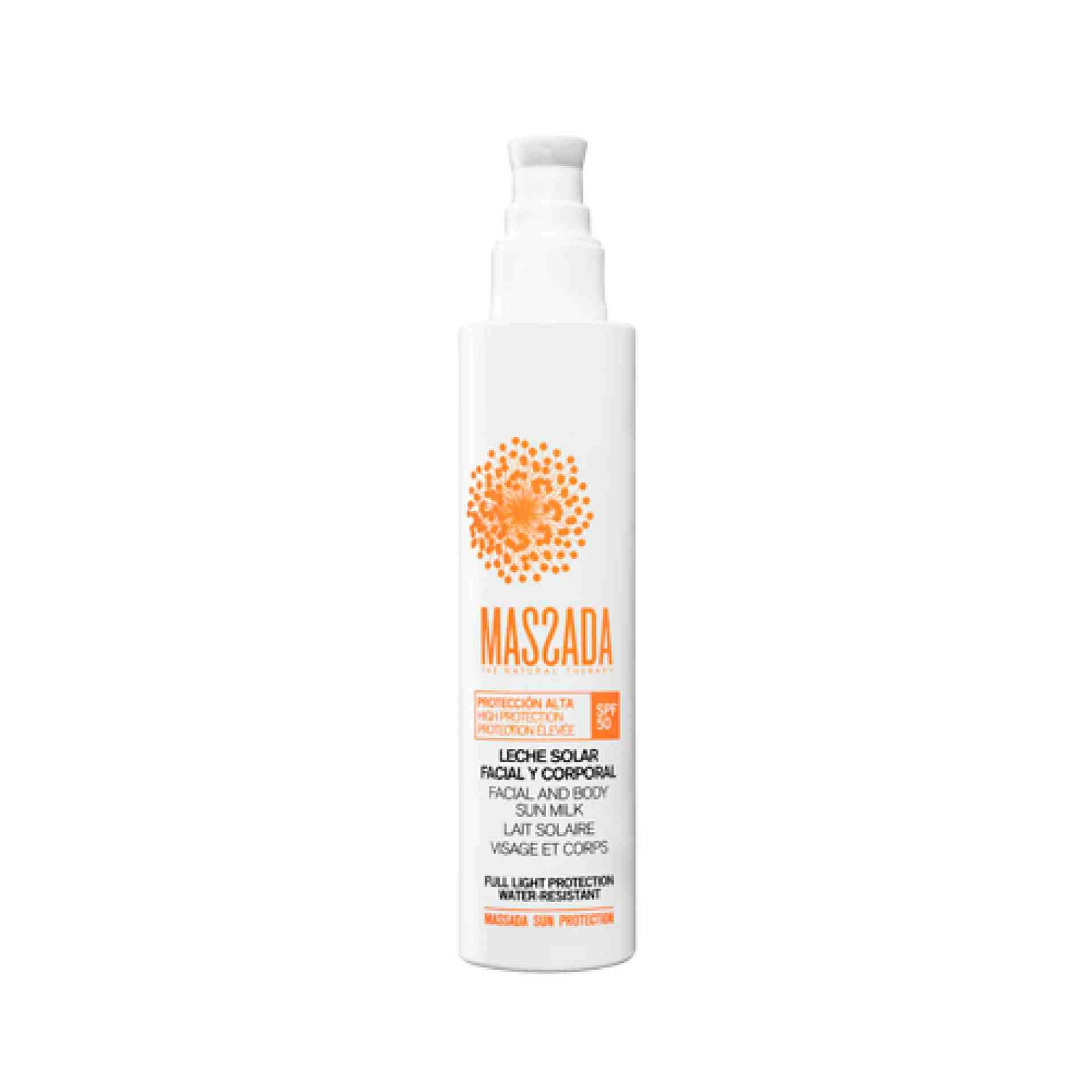 Leche Solar Facial y Corporal SPF50 Protección Alta 200ml - Massada Sun Protection - Massada ®