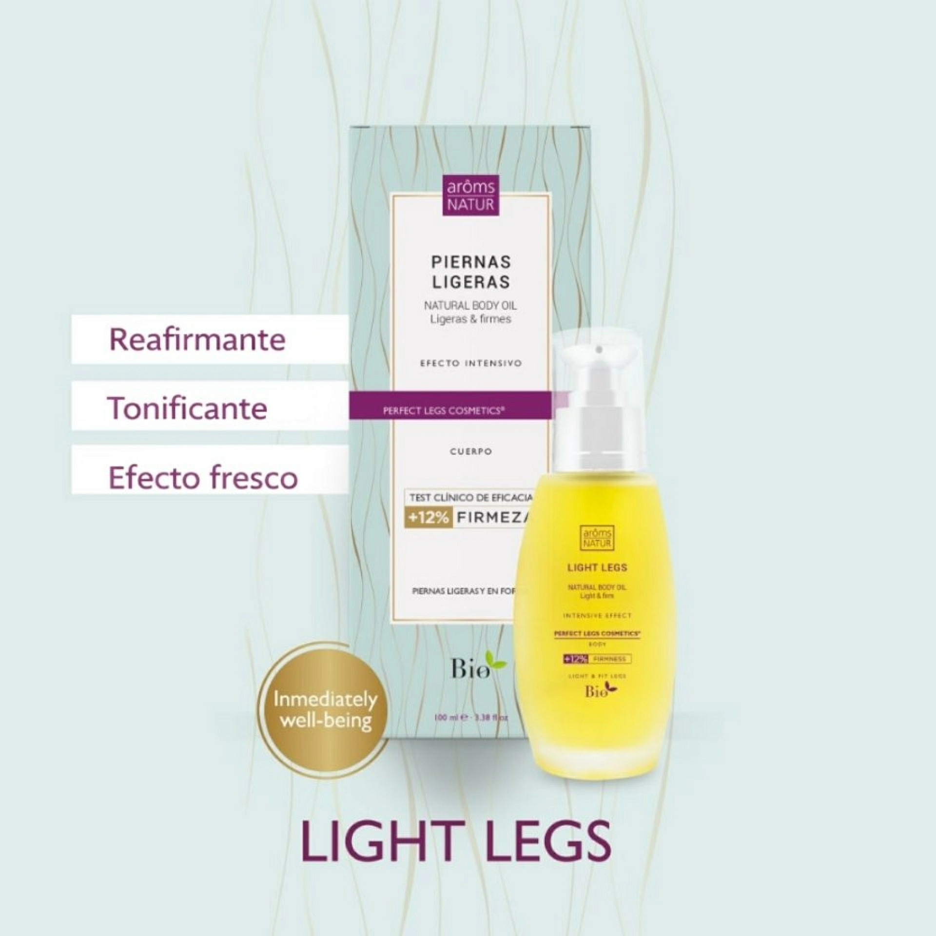 Legs | Aceite corporal piernas ligeras 100ml - Naturfluid Concentrate - Arôms Natur ®