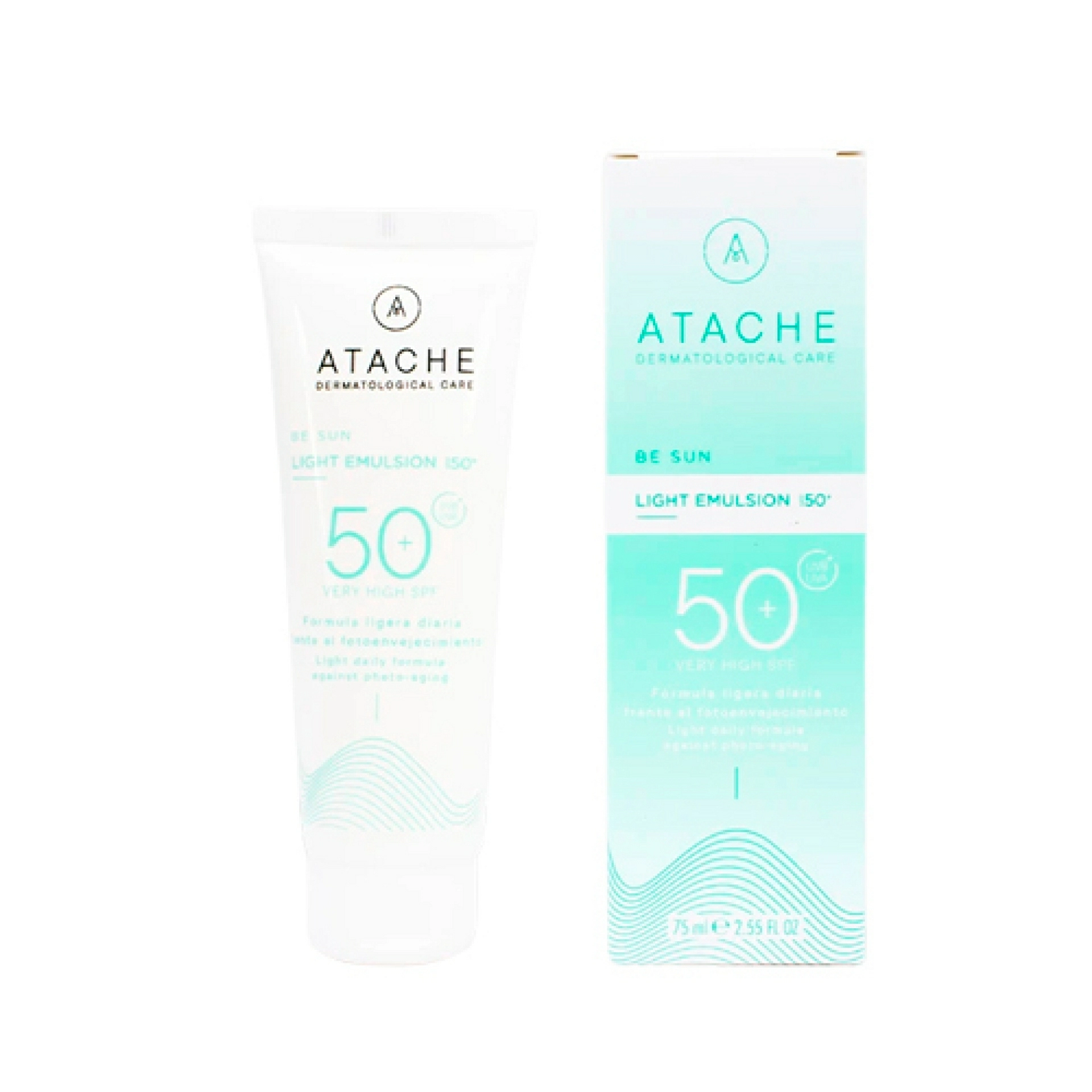 Light Emulsion SPF50+ | Emulsión solar facial suave 75ml - Be Sun - Atache ®