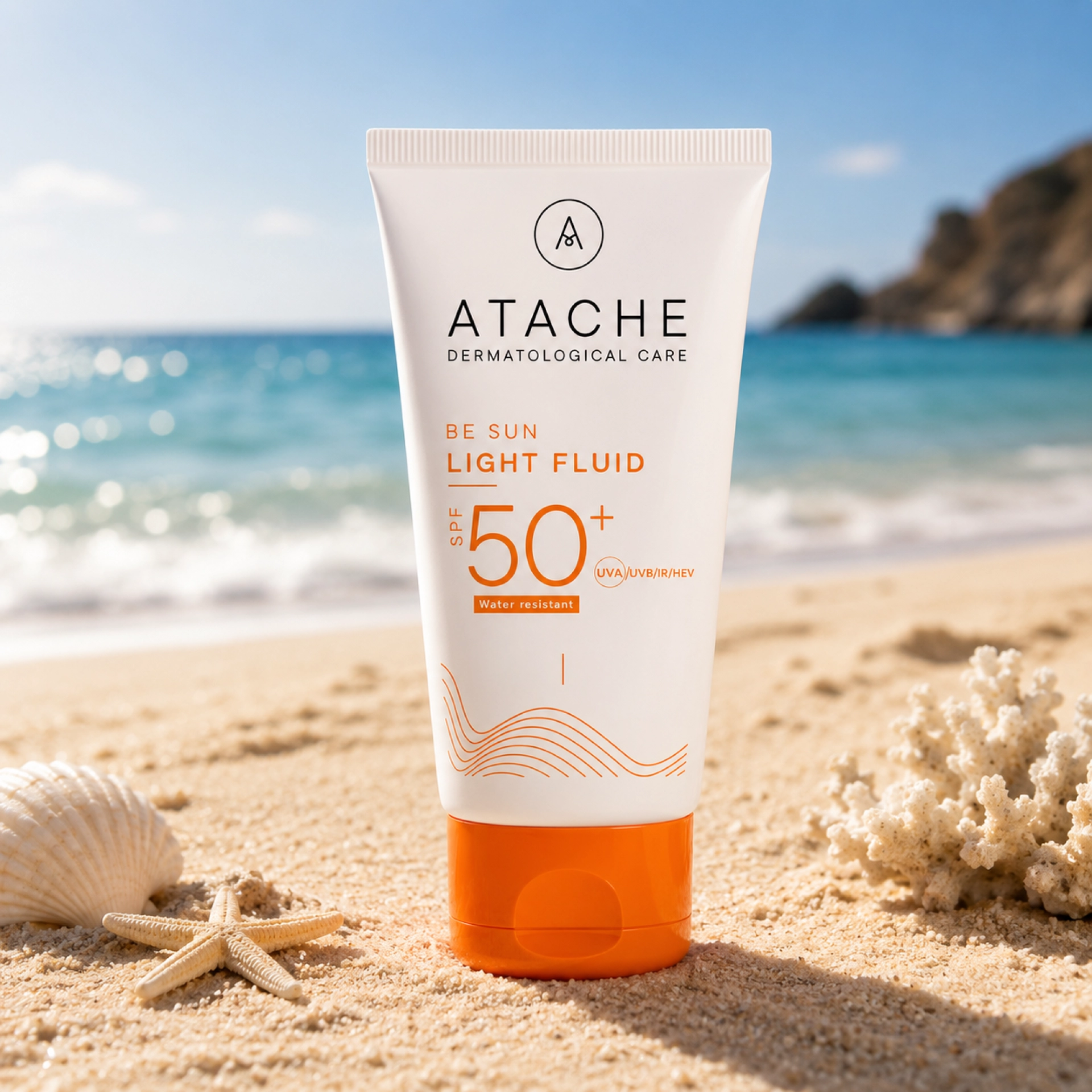 Light Fluid SPF 50+ | Protector solar para cara, cuello y escote 50ml - Be Sun - Atache ®