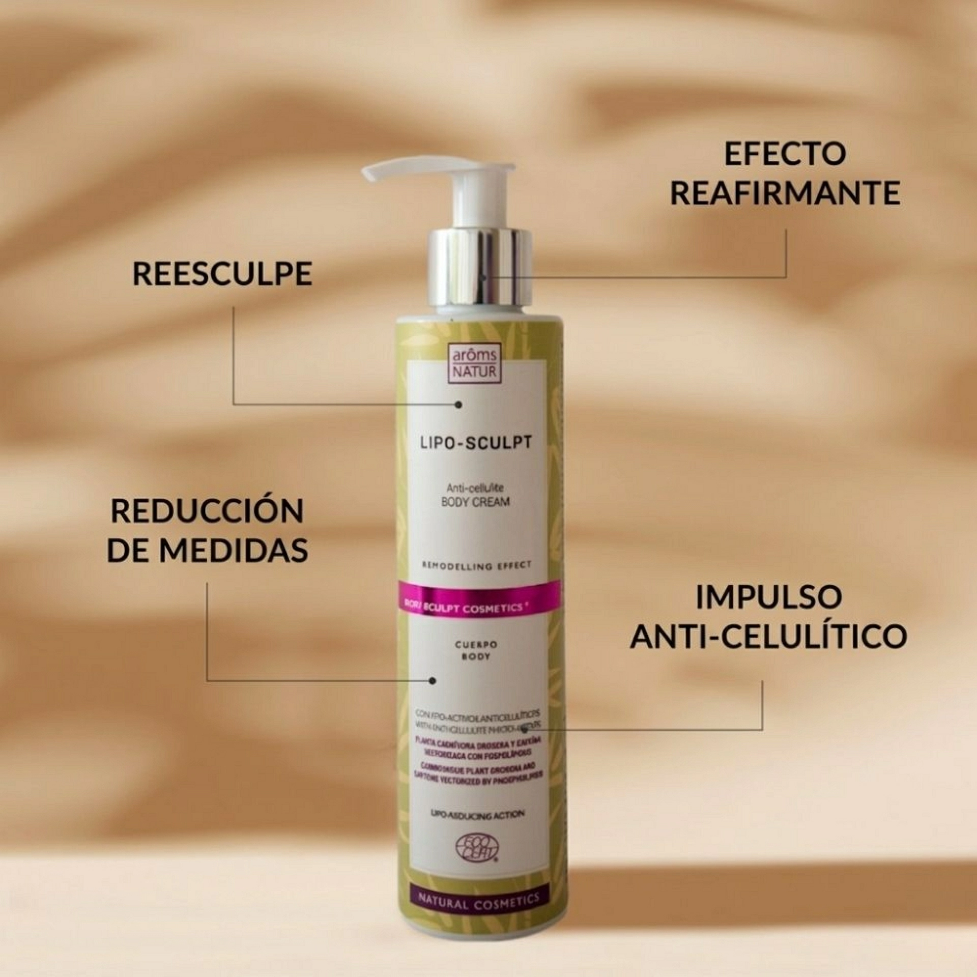 Lipo-sculpt | Crema corporal reductora 200ml - Body Sculpt Cosmetics - Arôms Natur ®