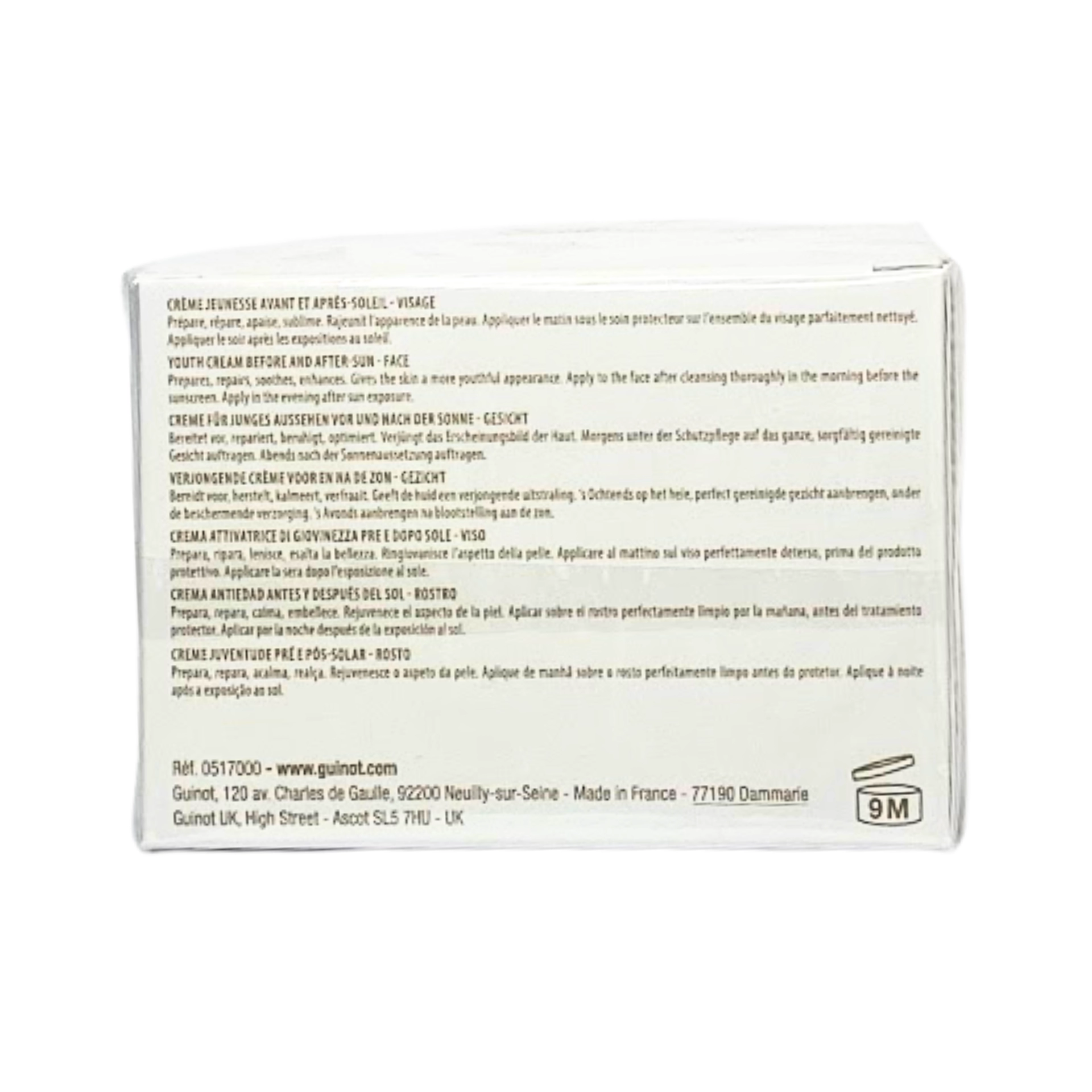 Longue Vie Soleil Crème Jeunesse Avant et Après Soleil Visage | Crema 50ml - Sun Logic - Guinot ®