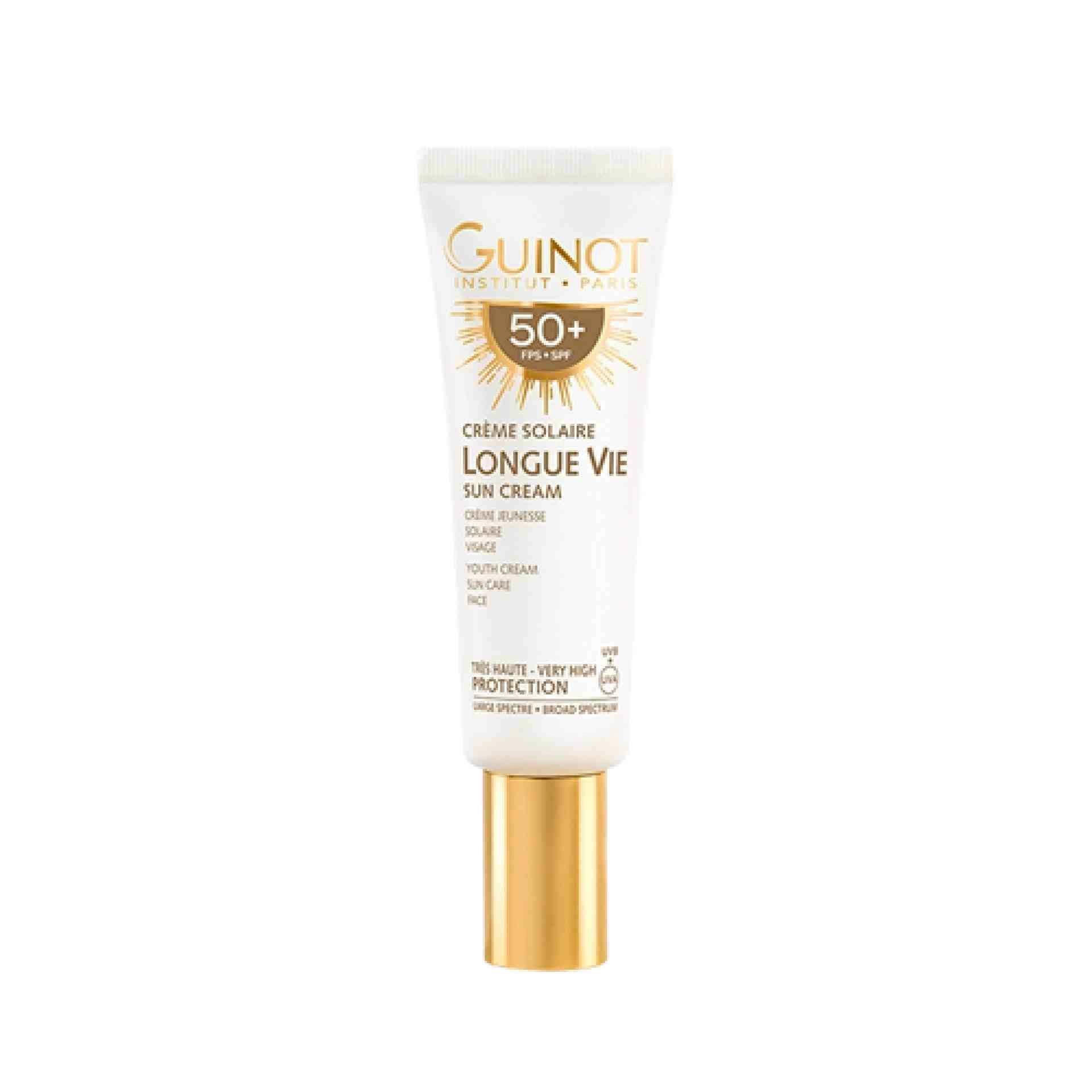 Longue Vie Soleil Visage Anti-Âge Spf 50+ | Crema solar facial de protección muy alta 50ml - Guinot ®
