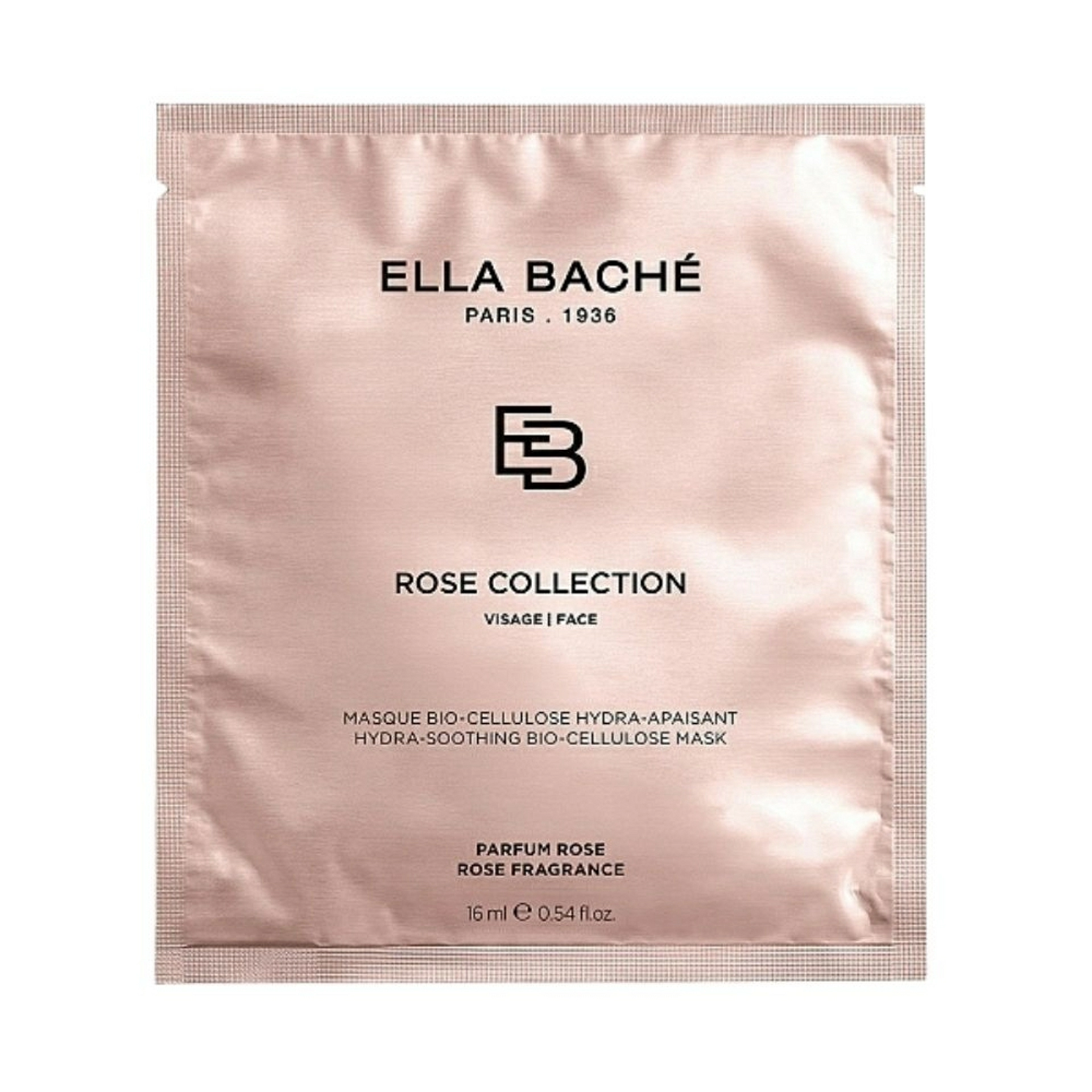 Masque Bio-cellulose Hydra | Mascarilla hidratante 1 sobre 20 ml - Rose Collection - Ella Baché ®
