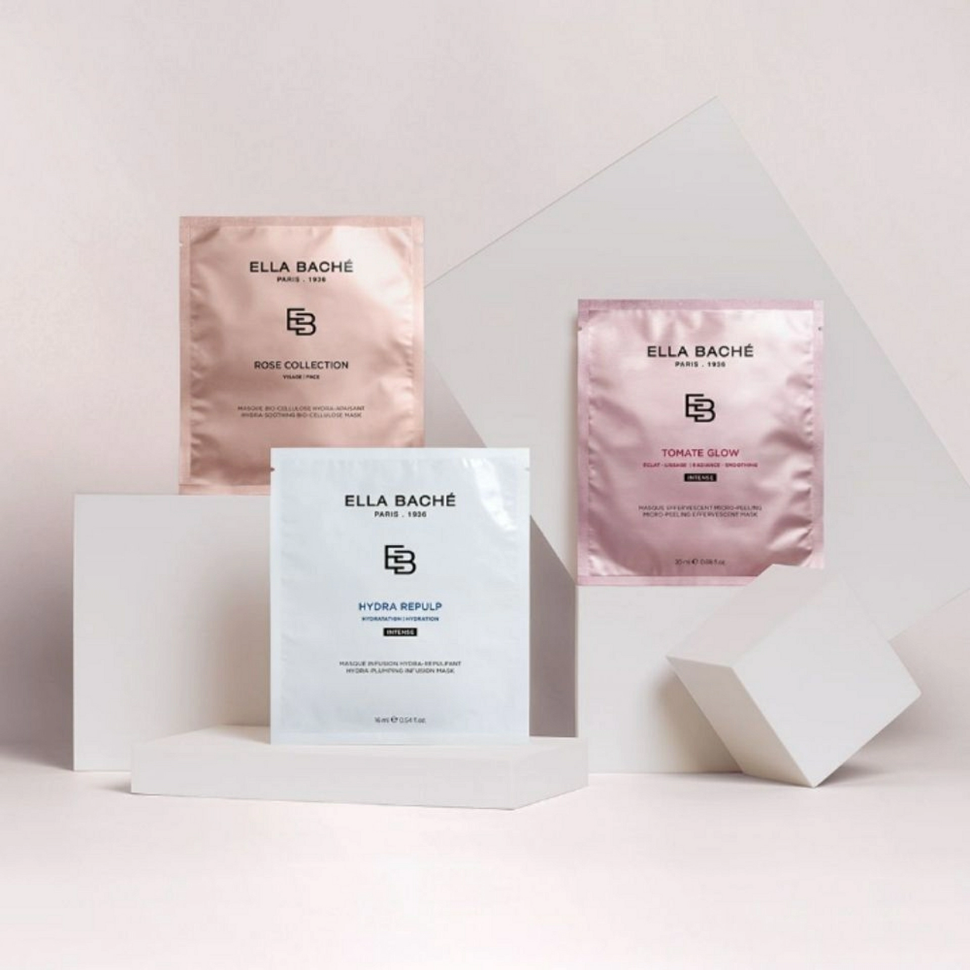 Masque Bio-cellulose Hydra | Mascarilla hidratante 1 sobre 20 ml - Rose Collection - Ella Baché ®