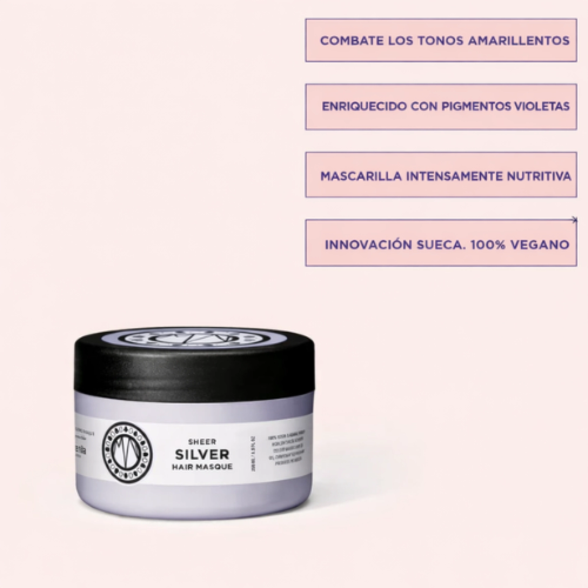 Masque | Mascarilla Matizadora para Cabellos Rubios y Grises 250 ml - Sheer Silver - Maria Nila ®