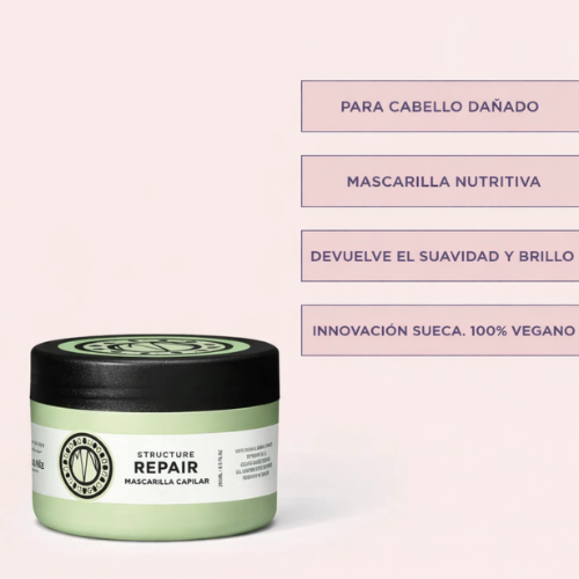 Masque | Mascarilla Reparadora para Cabello Dañado 250 ml - Structure Repair - Maria Nila ®