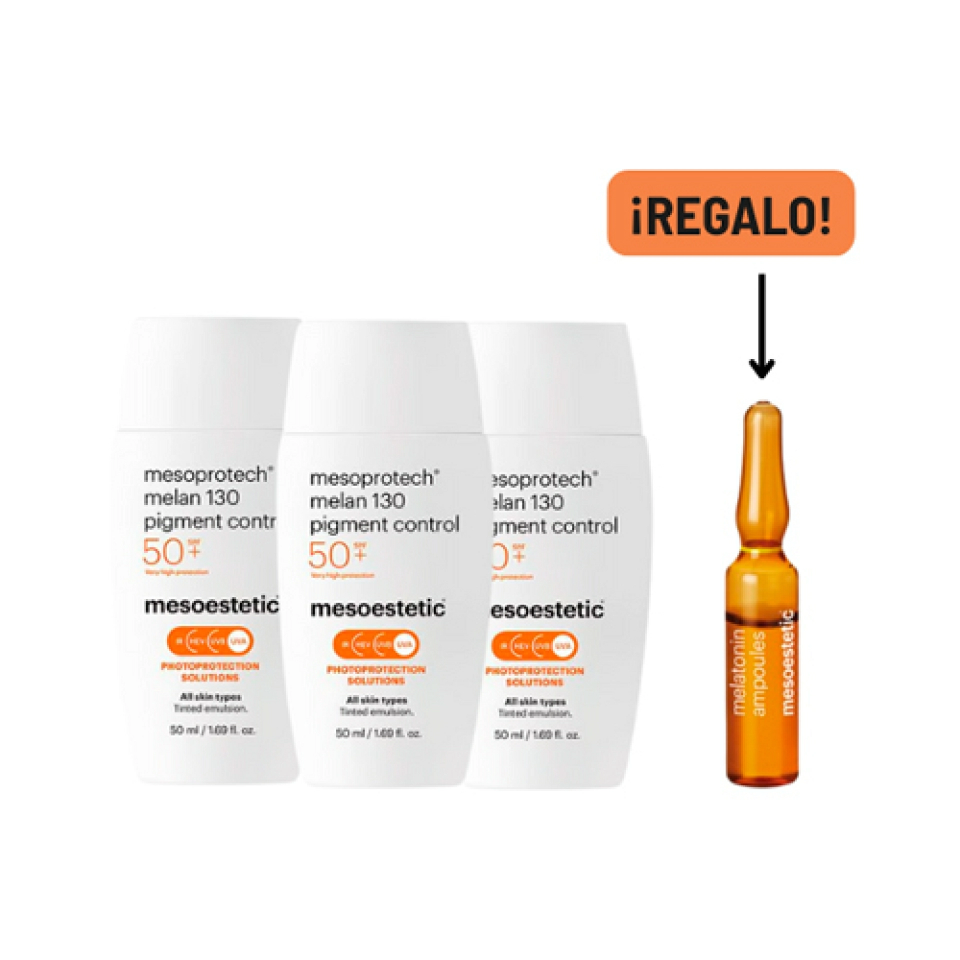 Melan 130+ pigment control | Protector con color 50ml - Photoprotection Solutions - mesoestetic ®