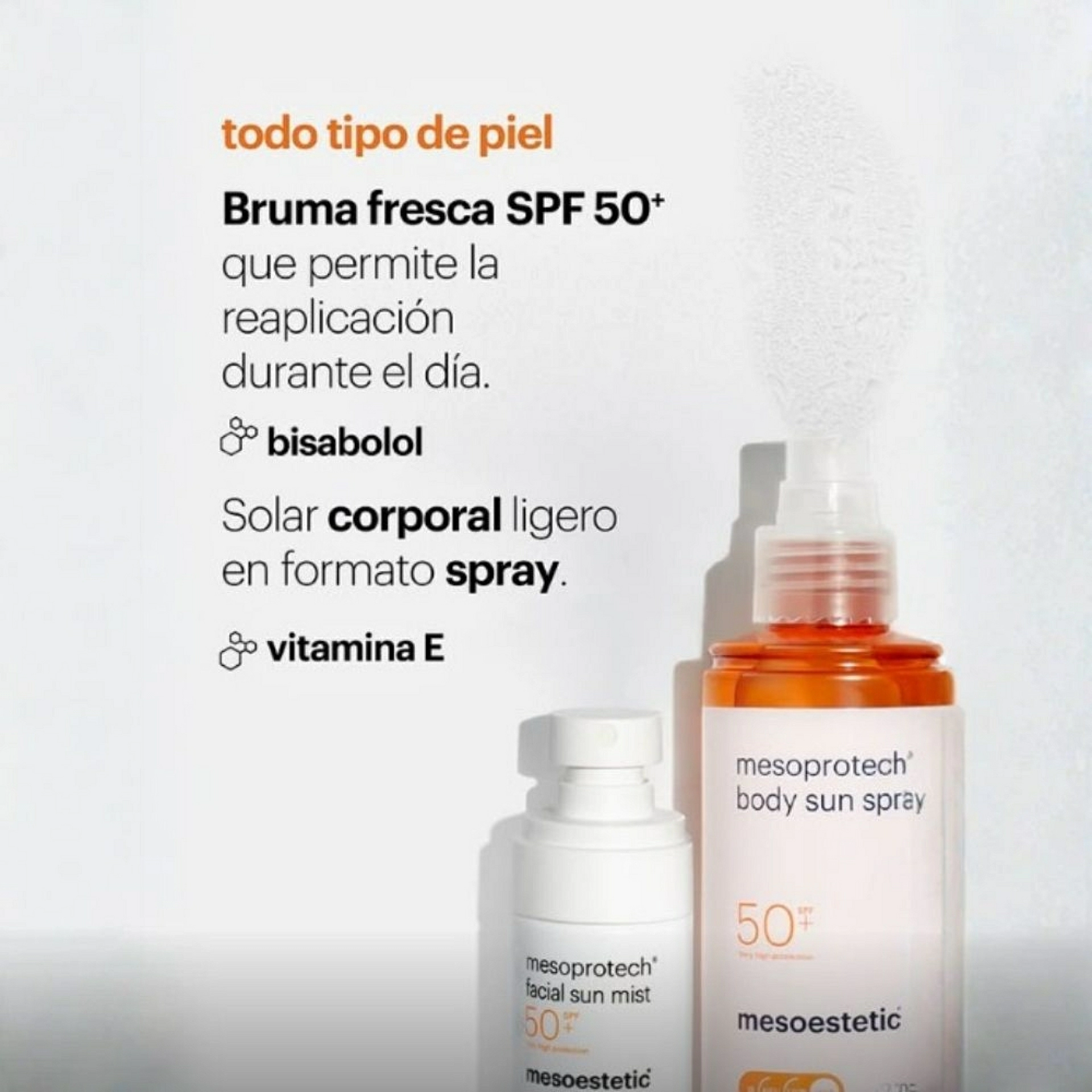 mesoprotech body sun spray | protector solar corporal en spray 200ml - mesoprotech - mesoestetic ®