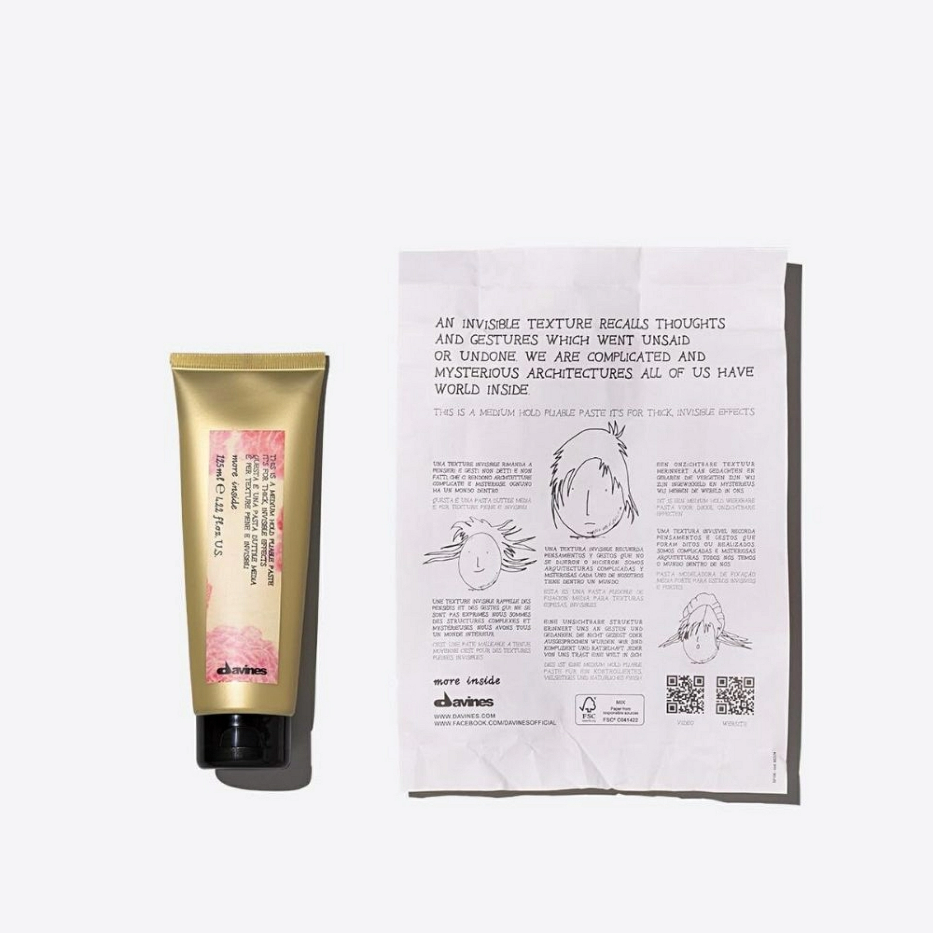 MI Medium Hold Pliable Paste | Pasta Invisible Fijación Media - More Inside - Davines ®