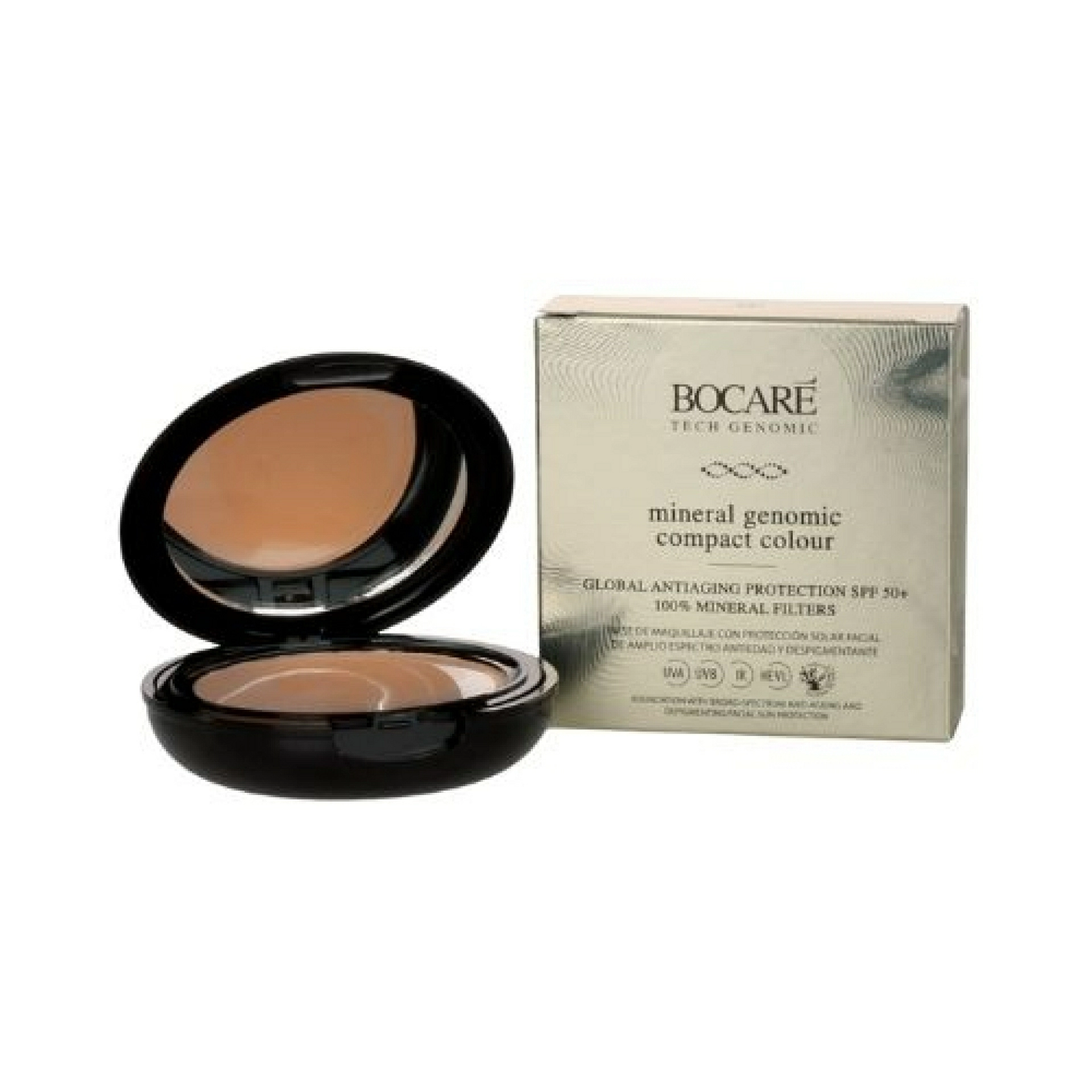 Mineral Genomic Compact Colour | Base de maquillaje compacta mineral SPF50+  – Mineral Genomic – Bocaré Tech Genomic ®