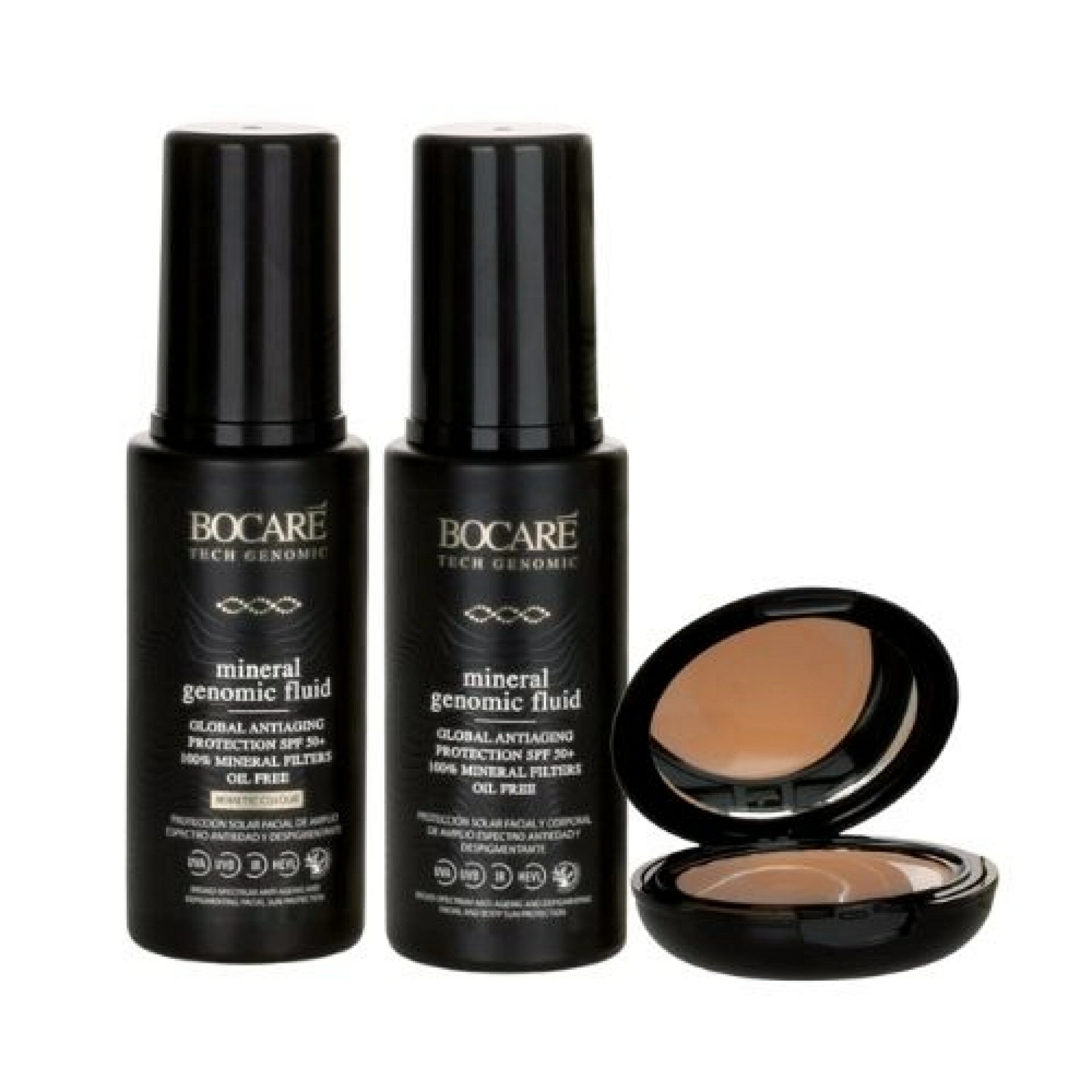 Mineral Genomic Compact Colour | Base de maquillaje compacta mineral SPF50+  – Mineral Genomic – Bocaré Tech Genomic ®