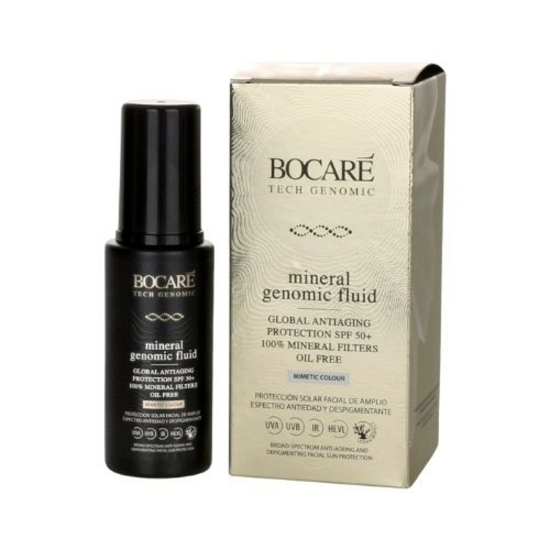 Mineral Genomic Fluid | Protector solar fluido antiedad SPF50+ 50 ml – Mineral Genomic – Bocaré Tech Genomic ®