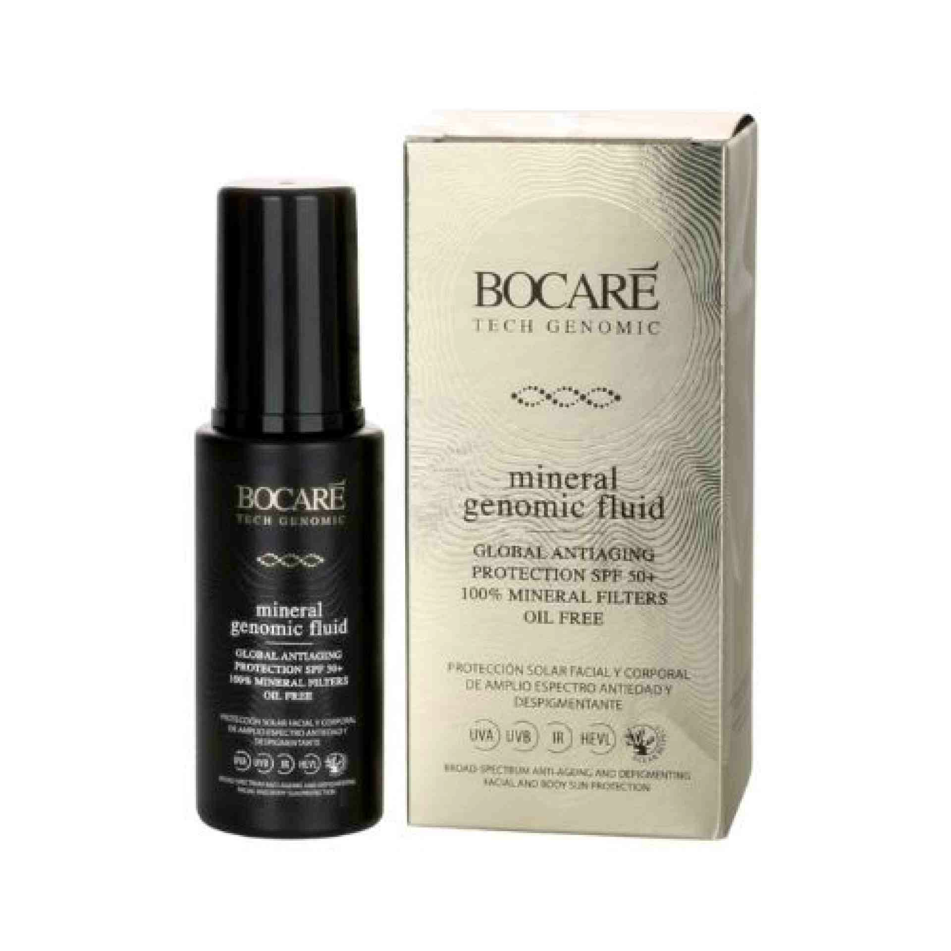 Mineral Genomic Fluid | Protector solar fluido antiedad SPF50+ 50 ml – Mineral Genomic – Bocaré Tech Genomic ®