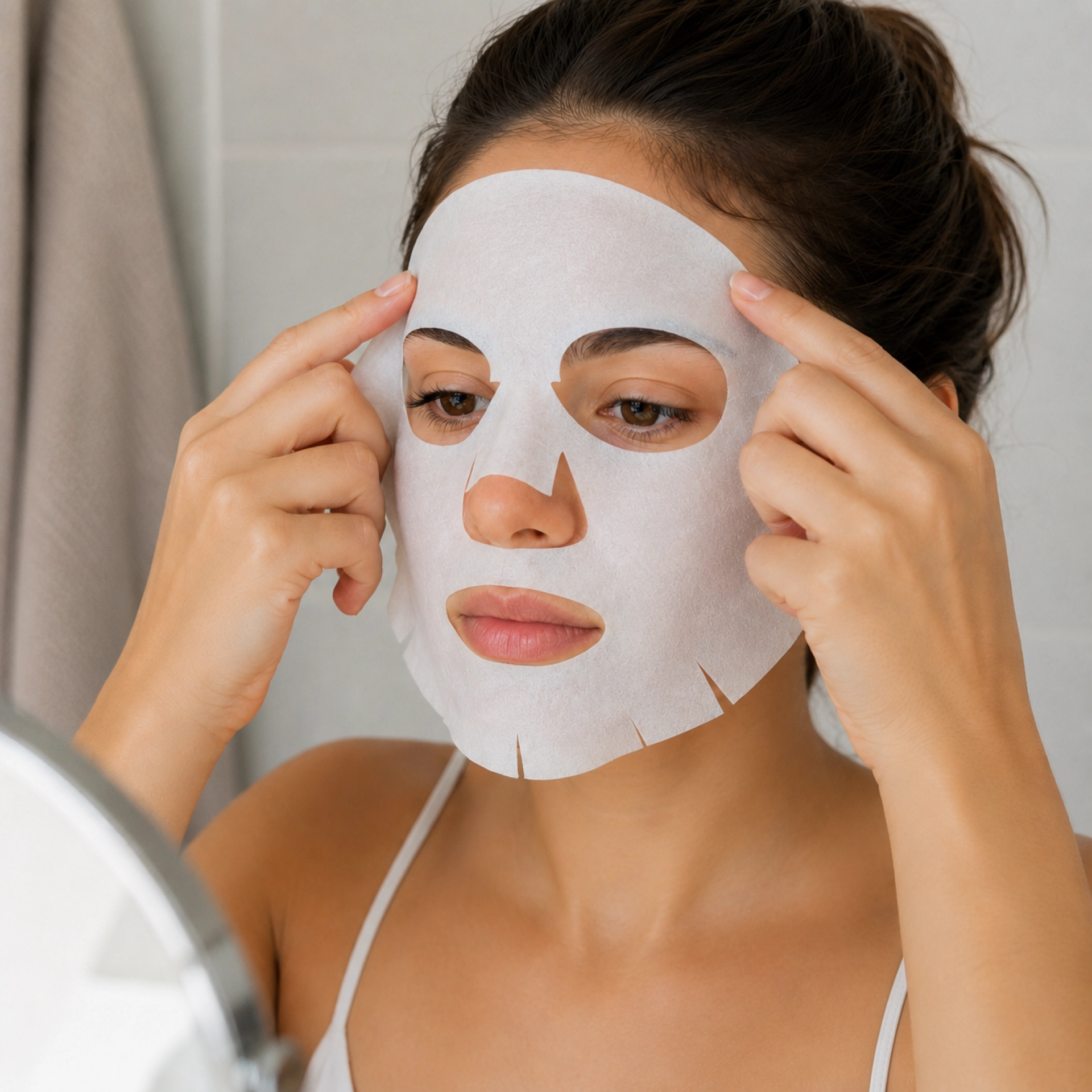 Moisturising White Mask | Mascarilla hidratante y calmante 1 ud - Facial Essentials - Montibello ®