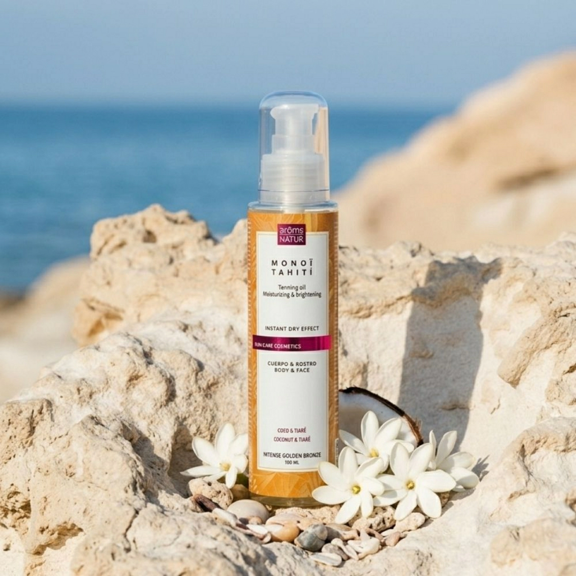 Monoï Tahití | Aceite seco bronceador 125ml - Solar Cosmetics - Arôms Natur ®