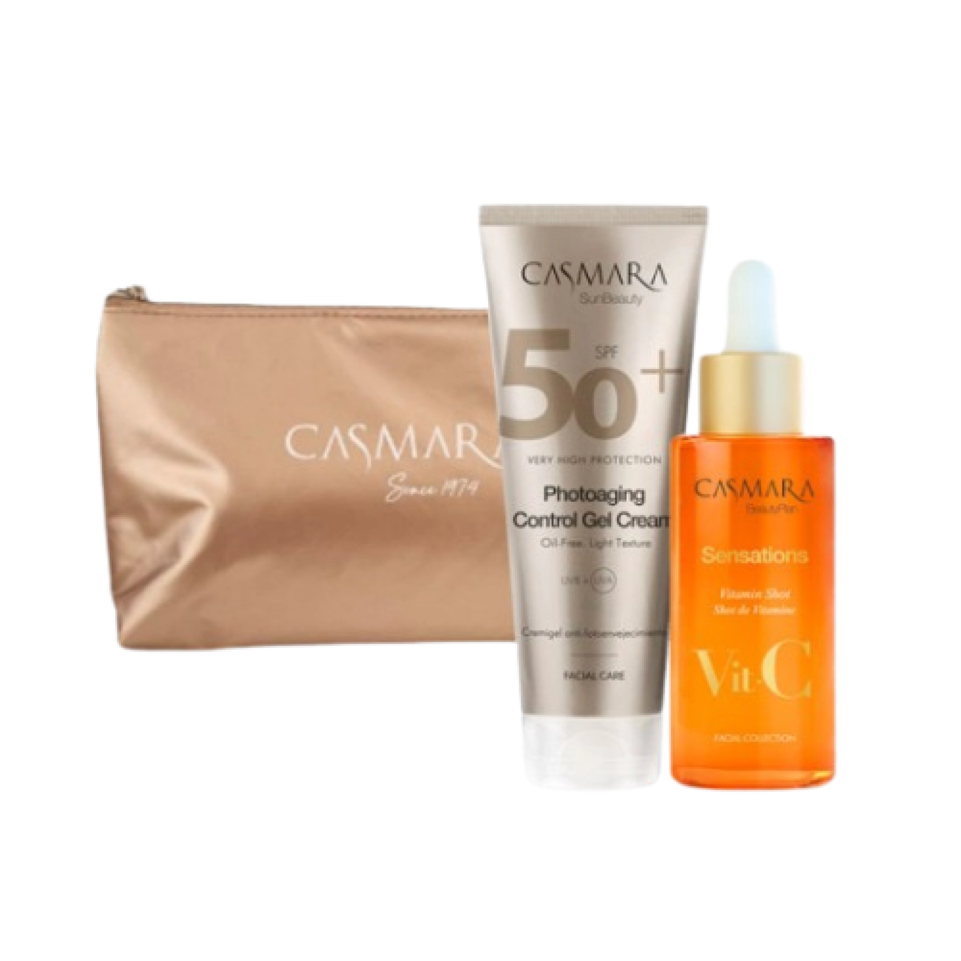 Neceser Photoaging + Vitamin Shot Serum | Kit con Sérum de Vitamina C + Protector Solar - Casmara ®