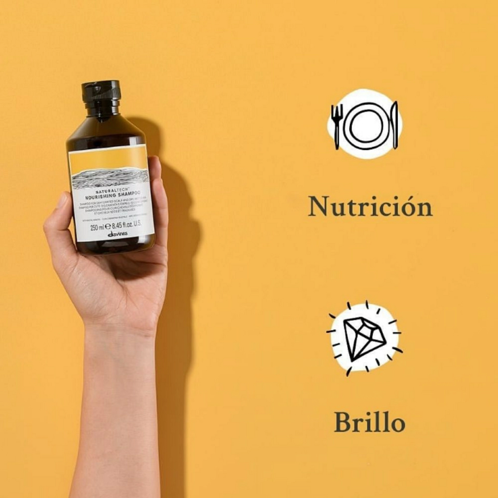 NOURISHING SHAMPOO | Champú cabellos secos y dañados  - Naturaltech - Davines ®